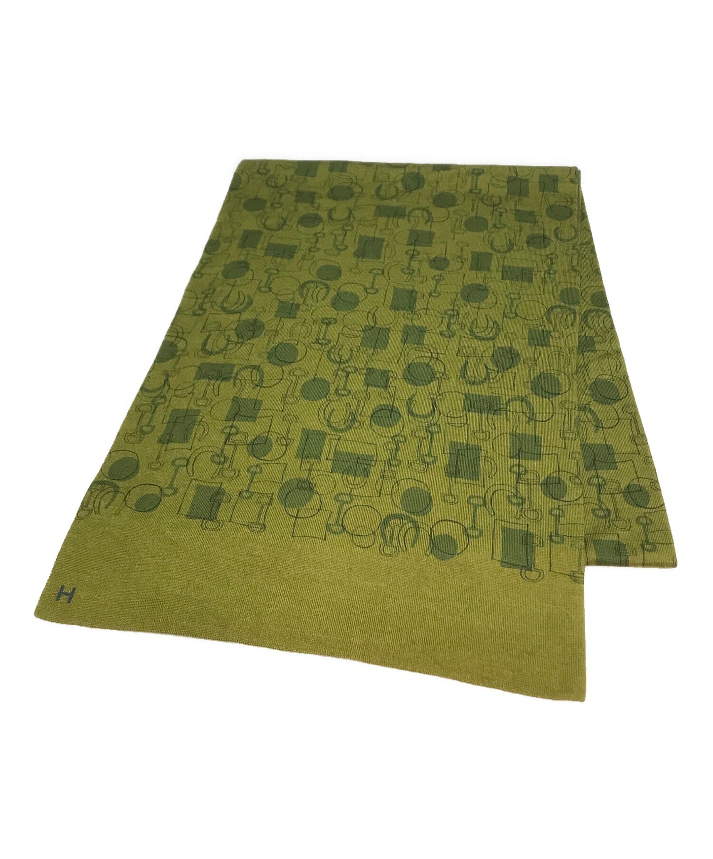 [Pre-owned] HERMES Cashmere silk scarf with all-over pattern