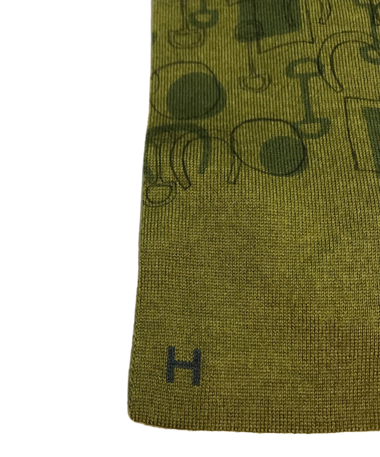 [Pre-owned] HERMES Cashmere silk scarf with all-over pattern