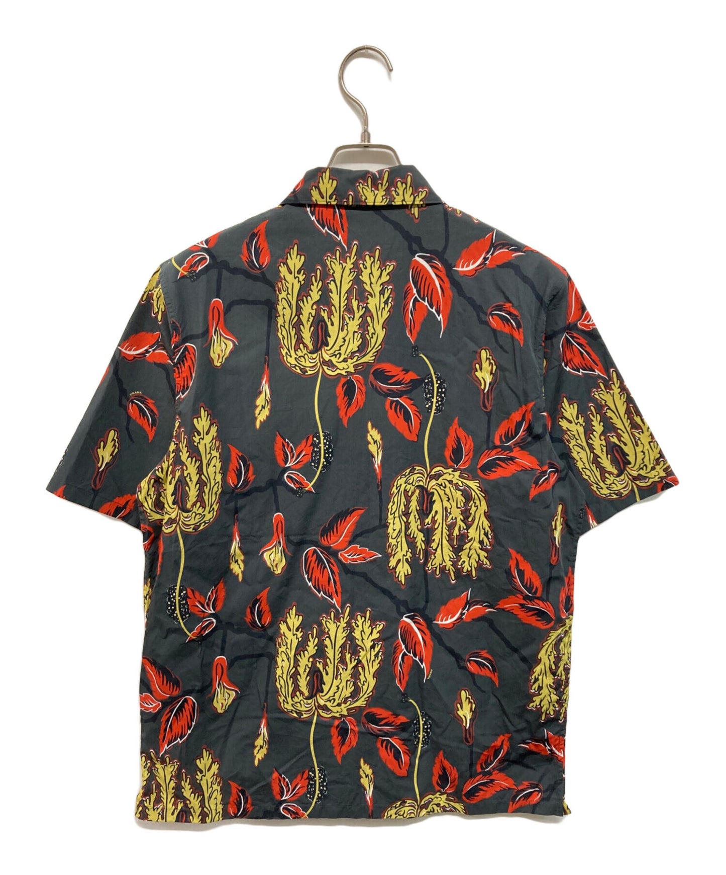 [Pre-owned] PRADA All-Over Print Aloha Open-Collar Shirt, Open-Collar Shirt, Floral Print UCS305