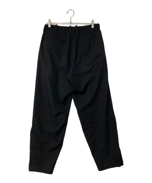 [Pre-owned] Yohji Yamamoto pour homme 15AW Wool gabardine easy pants with buttoned hems HY-P99-100