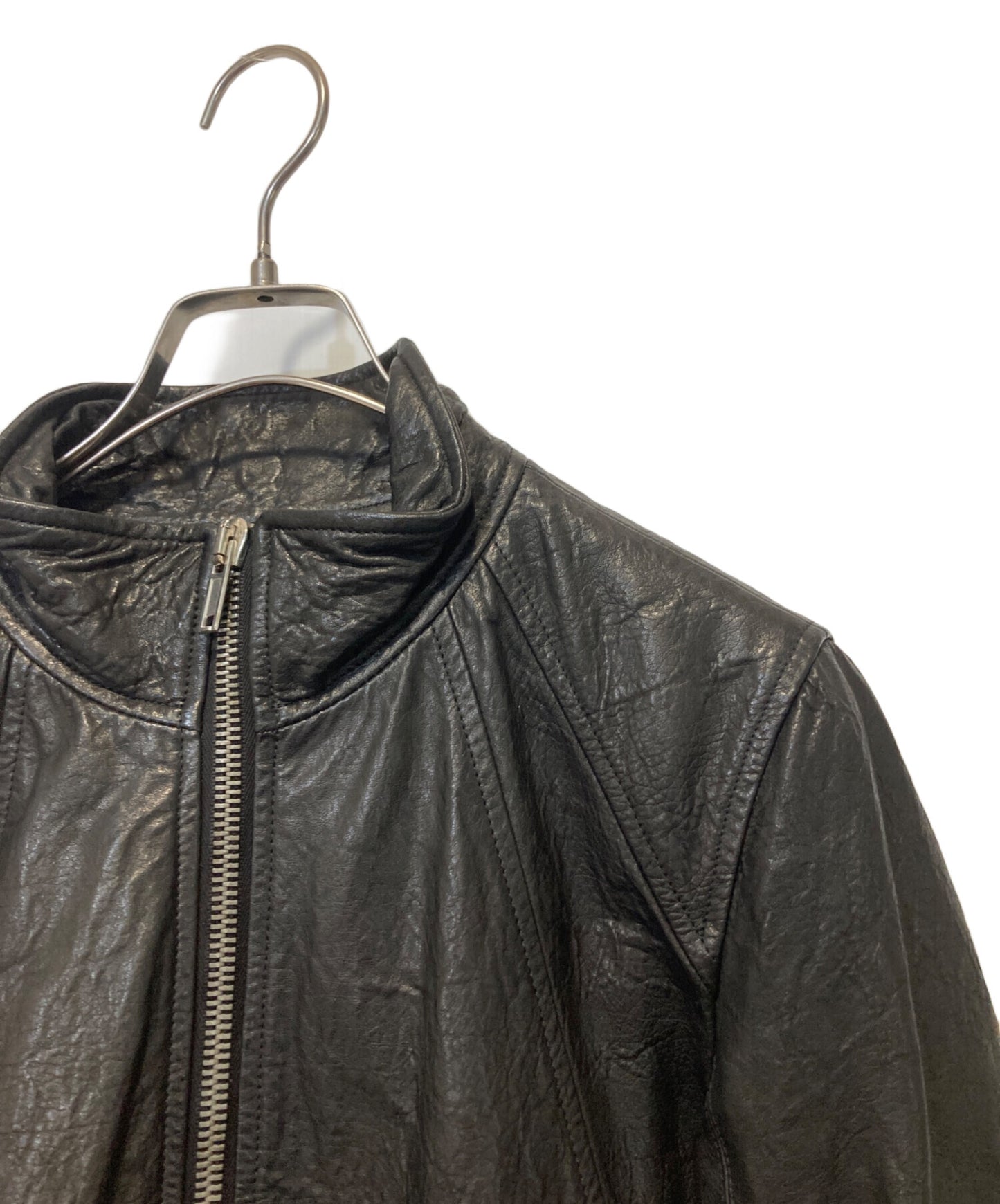 [Pre-owned] RICK OWENS single riders jacket RU6767-LG