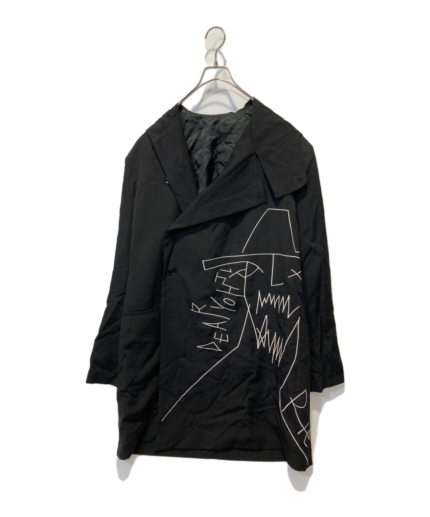 [Pre-owned] Yohji Yamamoto pour homme Embroidered wool coat HR-J20-129