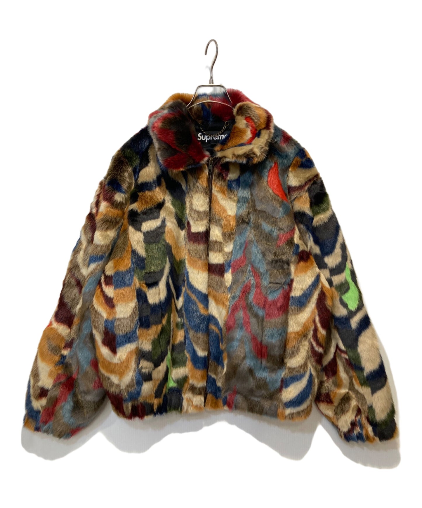 [Pre-owned] SUPREME Multicolor Faux Fur Bomber Jacket