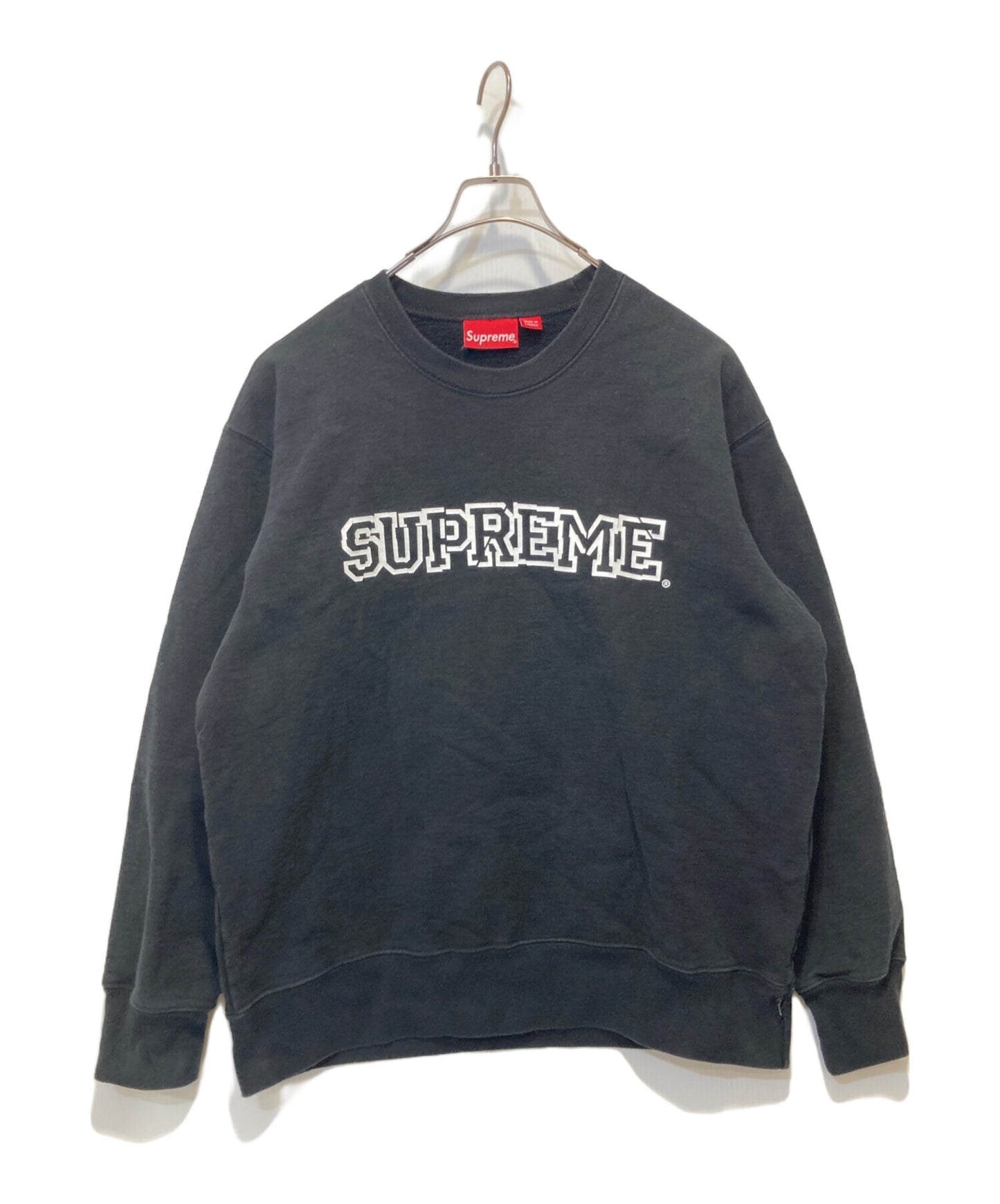 [Pre-owned] SUPREME hattered Logo Crewneck