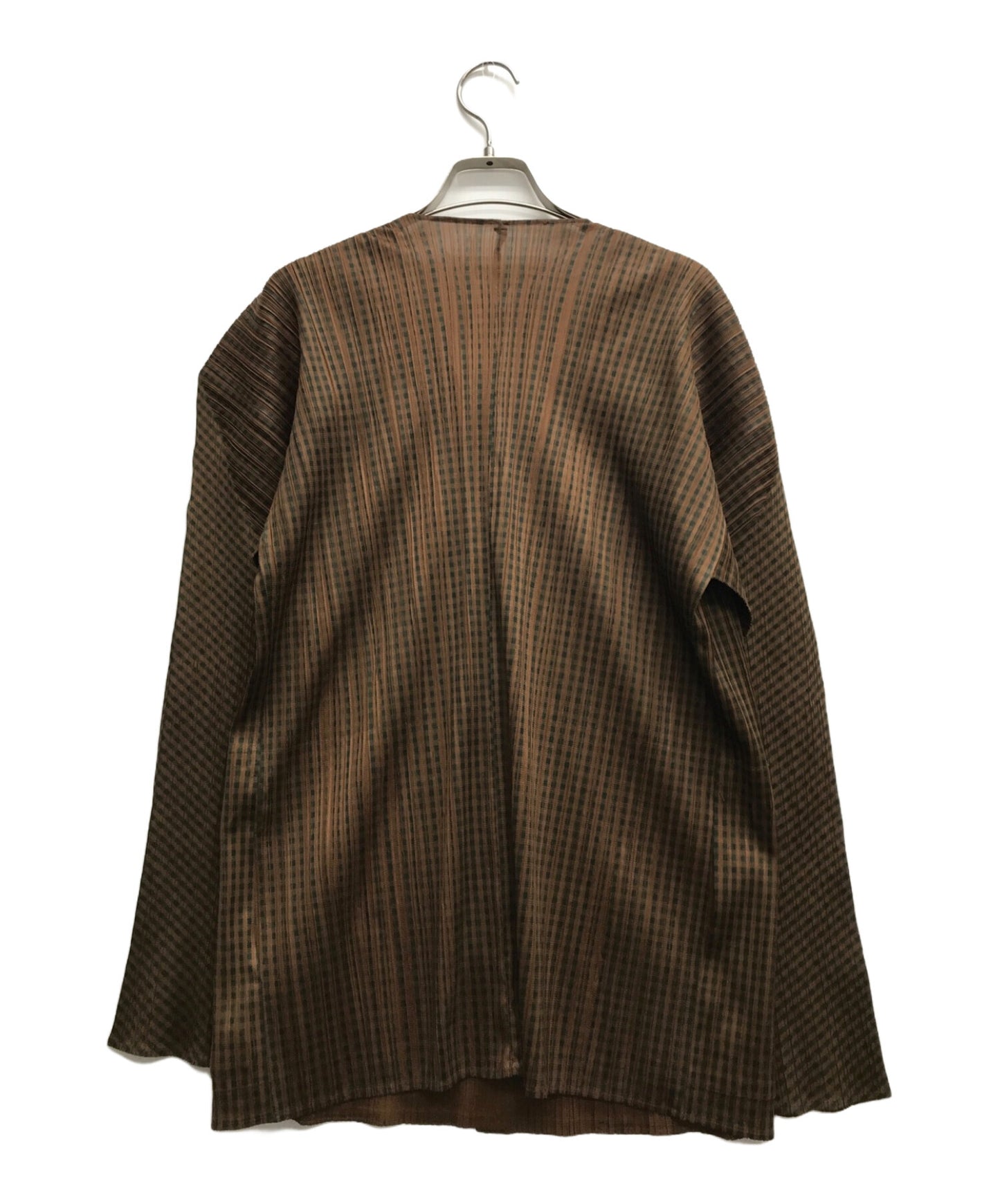 [Pre-owned] PLEATS PLEASE checked cardigan PP54-JD646