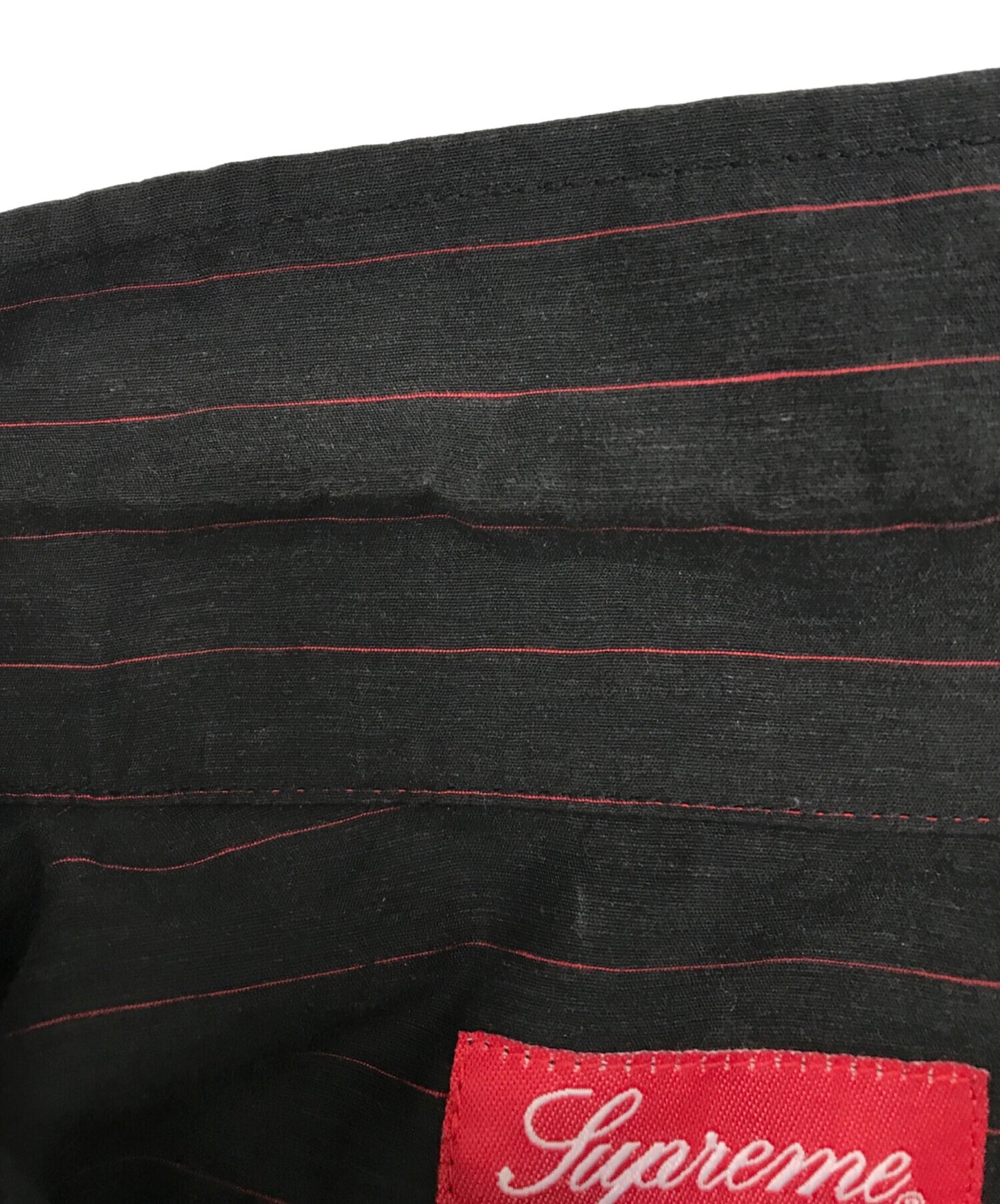 [Pre-owned] SUPREME Pinstripe Linen Shirt