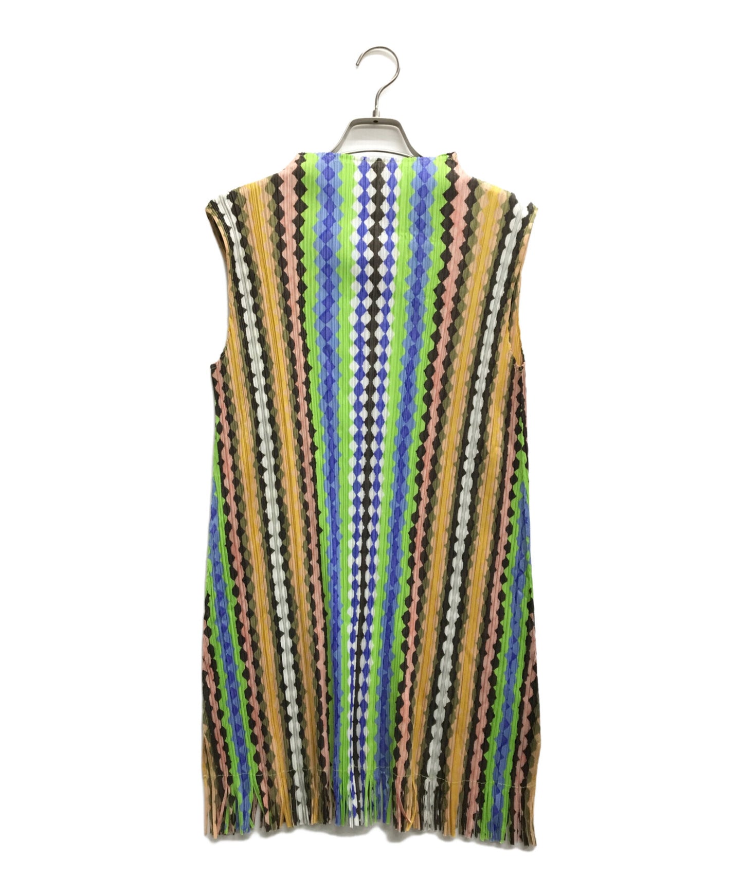 [Pre-owned] PLEATS PLEASE Pleated Fringe Dress PP71-JT632