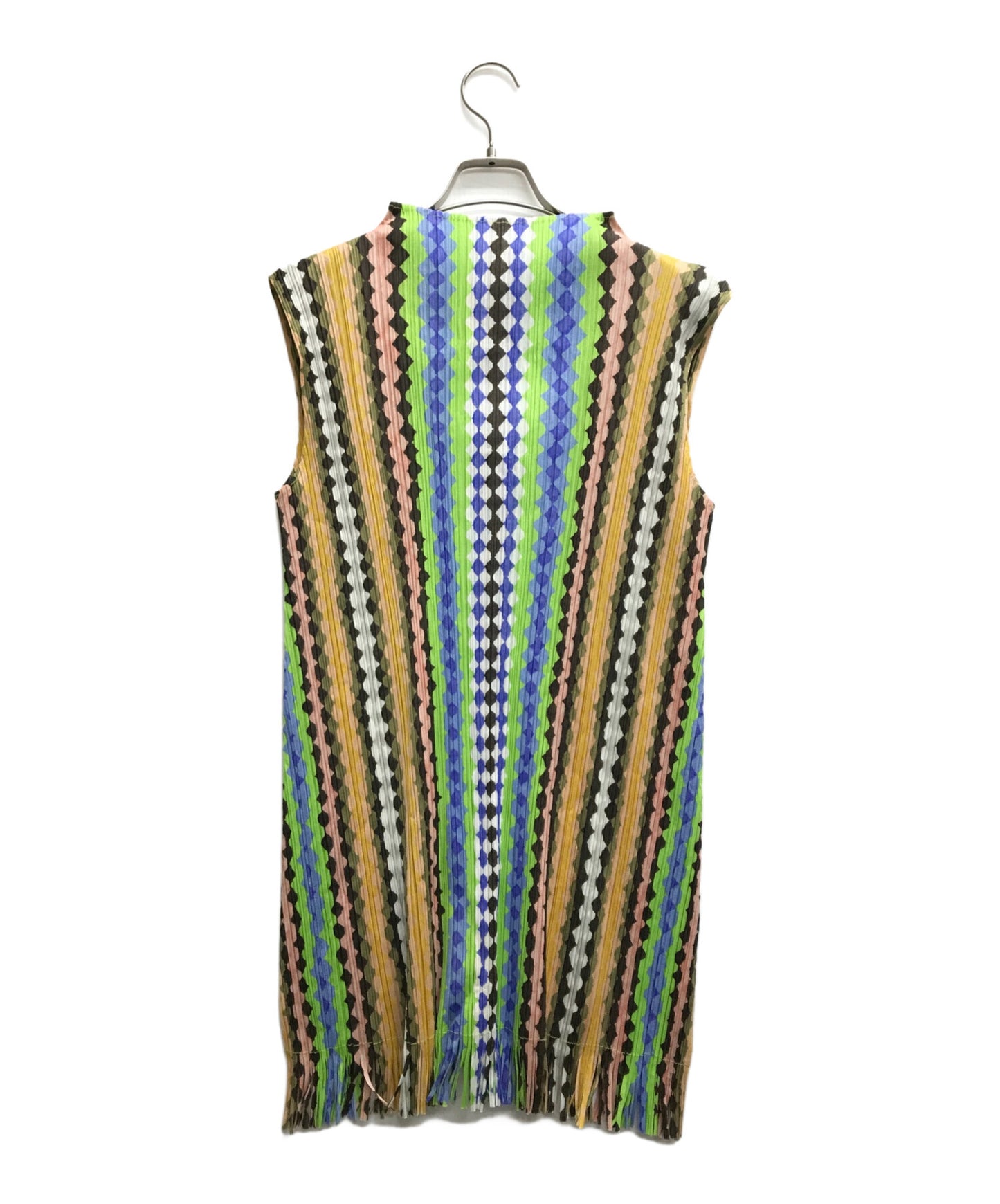 [Pre-owned] PLEATS PLEASE Pleated Fringe Dress PP71-JT632