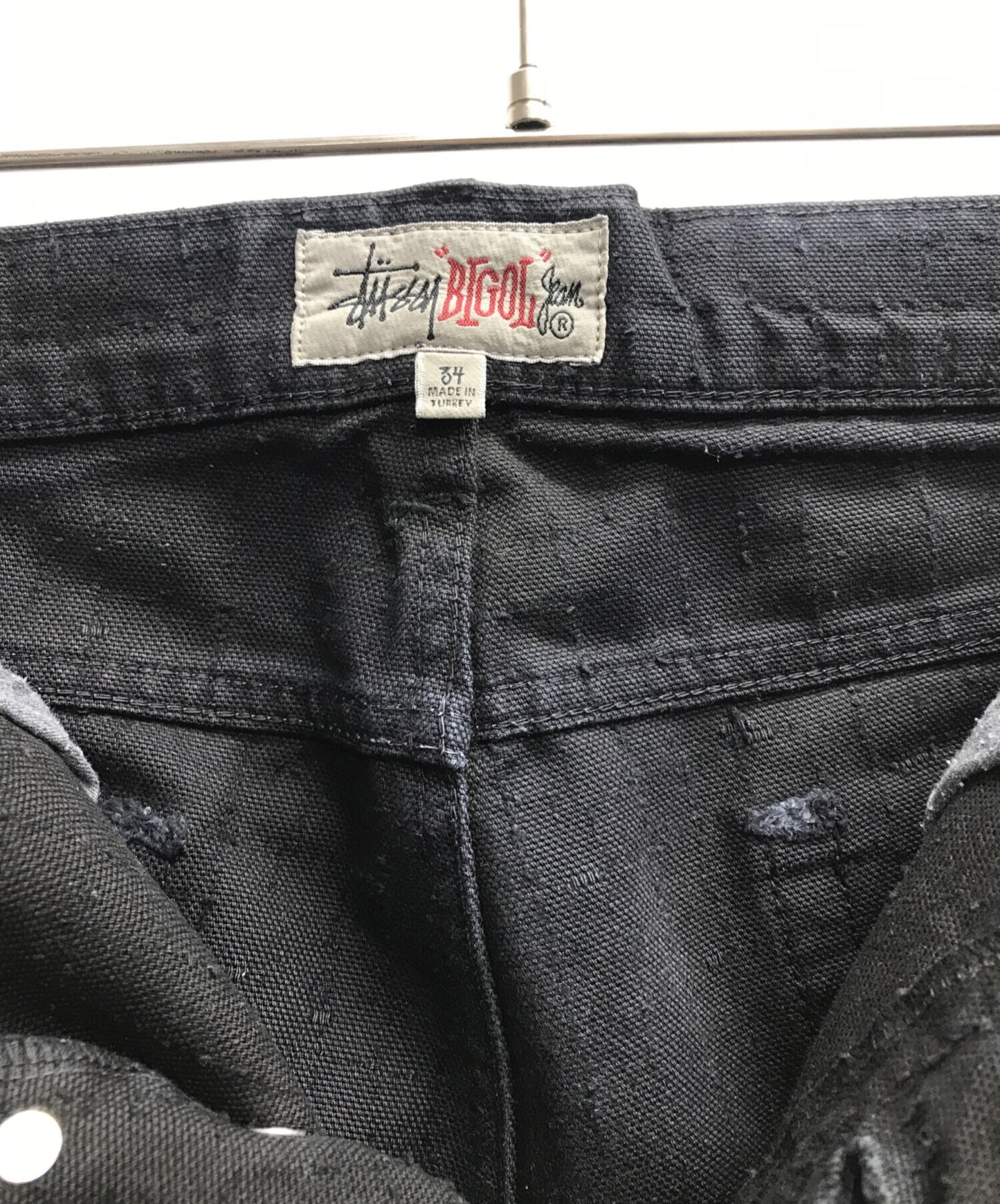 [Pre-owned] stussy Big Ol' Jean Canvas Needlepunch