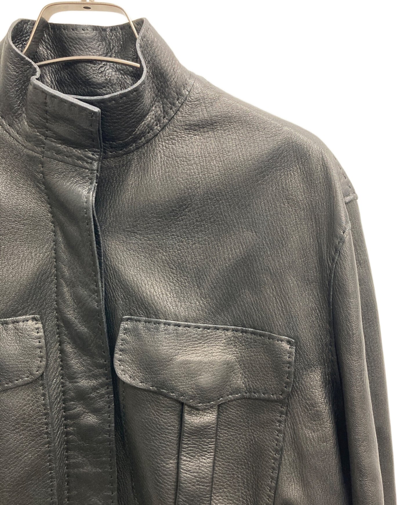 [Pre-owned] HERMES Deerskin Leather Jacket