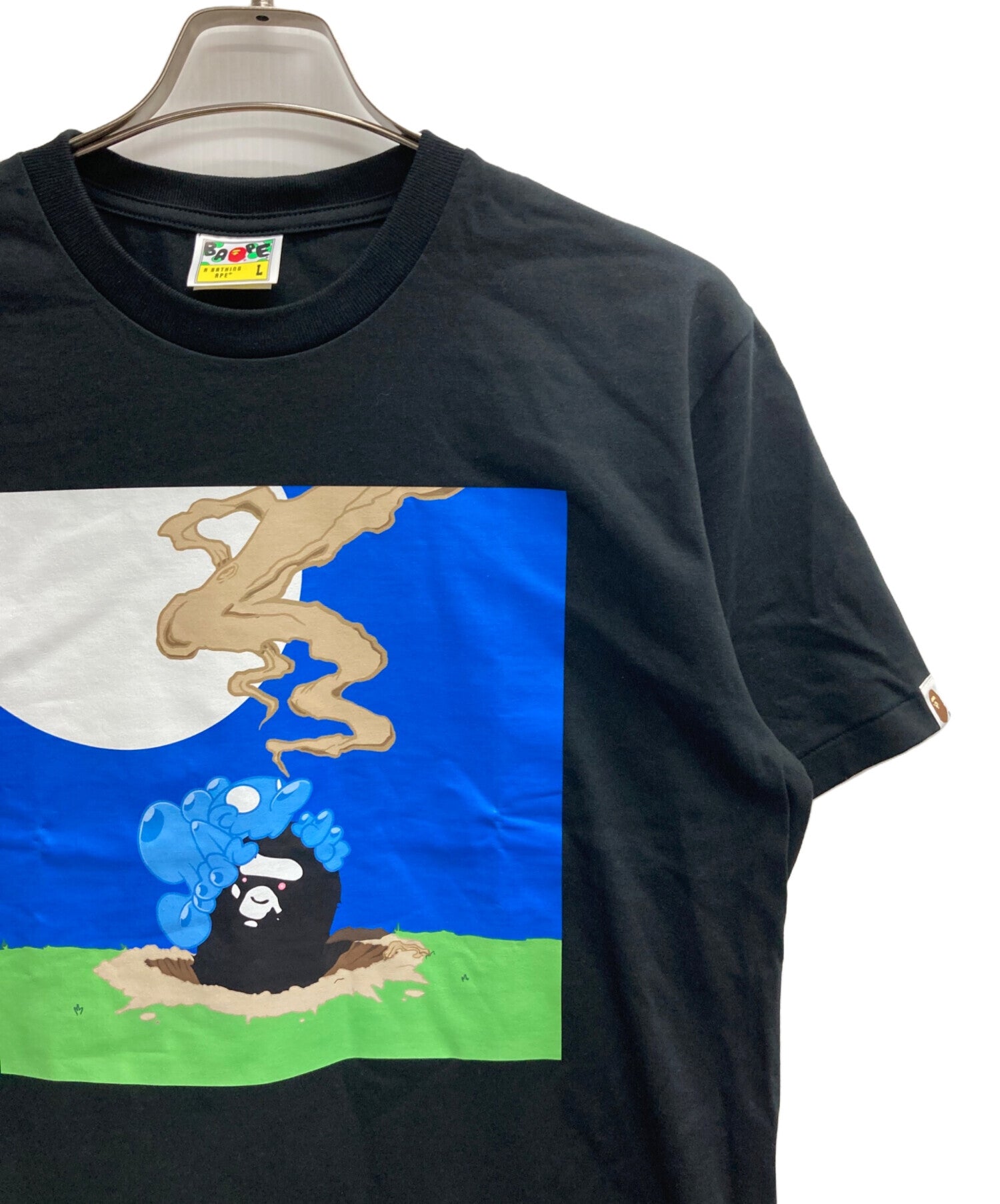 トップス BAPE GALLERY X COIN PARKING DELIVERY TEE Pre-owned] A BATHING APE BAPE GALLERY X COIN PARKING DELIVERY TEE