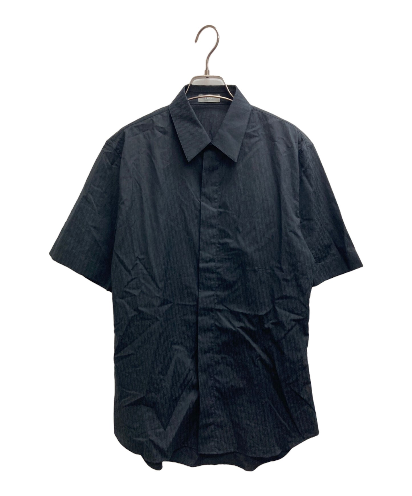 [Pre-owned] Dior Short-sleeved shirt with oblique pattern and winged buttons 013c503a4743