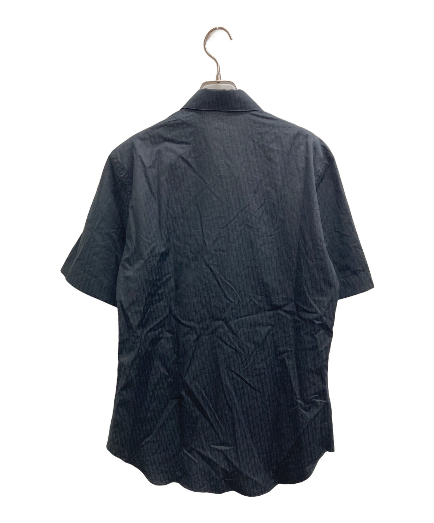 [Pre-owned] Dior Short-sleeved shirt with oblique pattern and winged buttons 013c503a4743