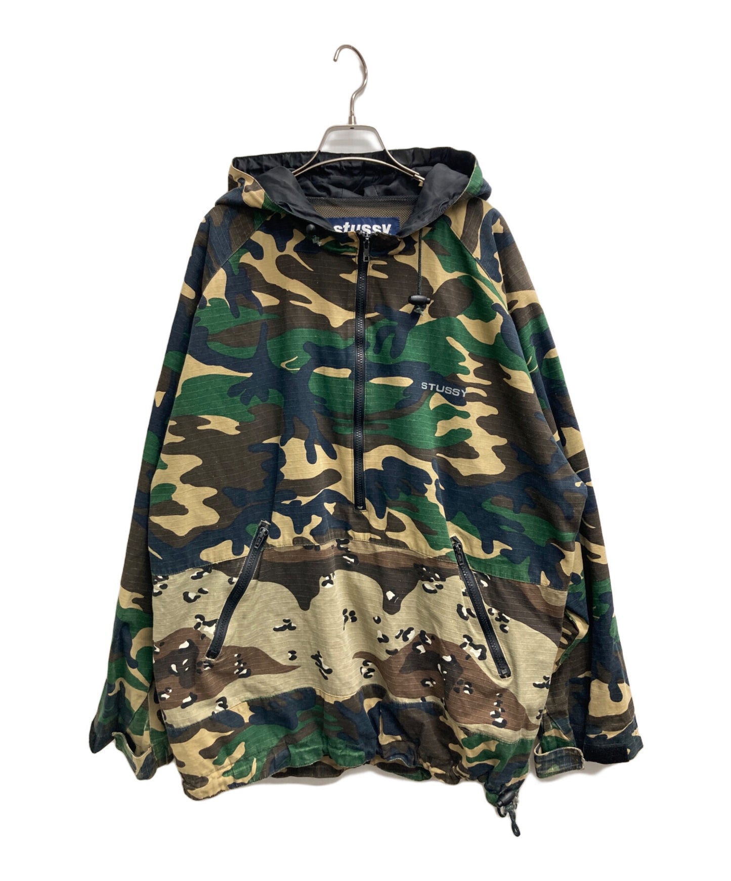 [Pre-owned] stussy Camo-print anorak parka