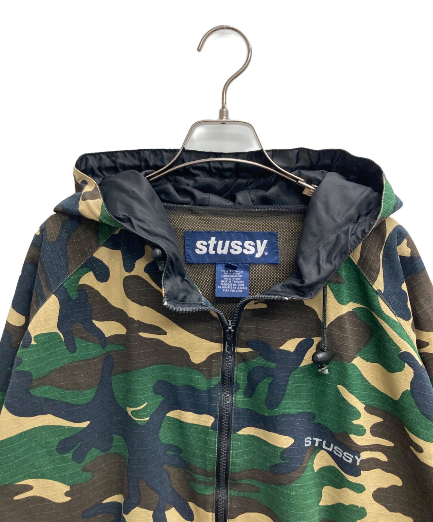 [Pre-owned] stussy Camo-print anorak parka