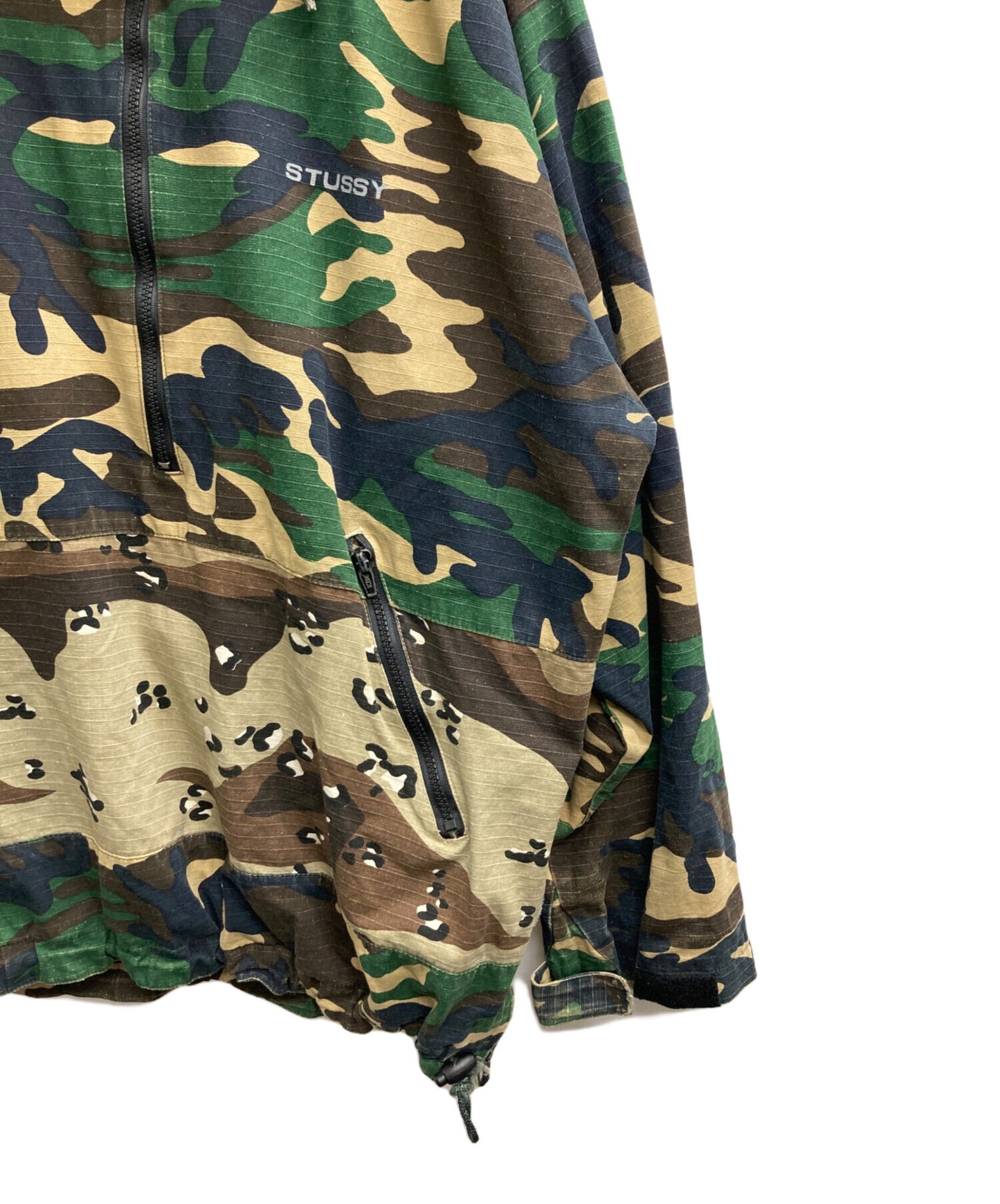[Pre-owned] stussy Camo-print anorak parka