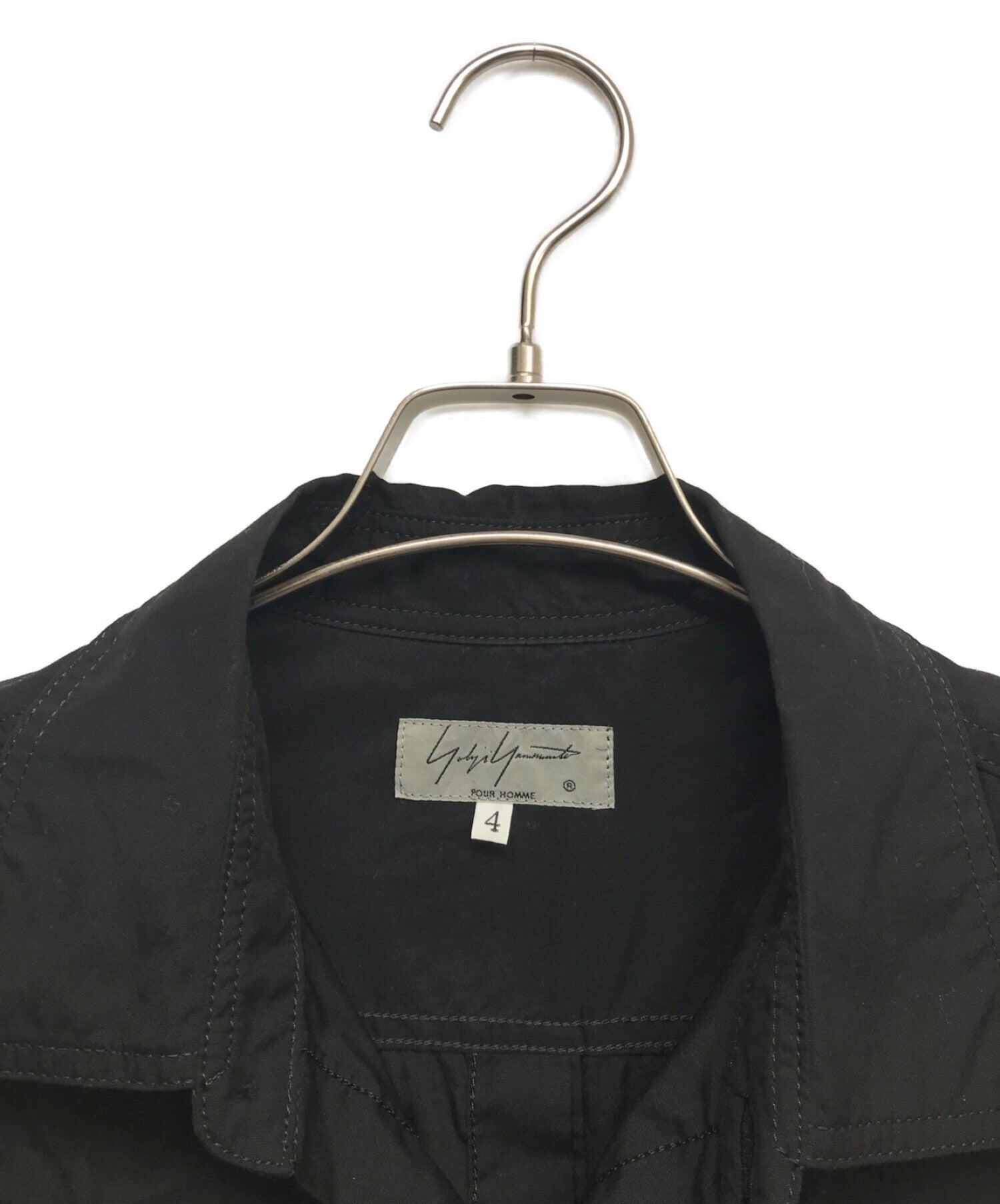 Pre-owned] Yohji Yamamoto pour homme Back Open Chain Stitch Sew Shirt Shirt  Long Sleeve Shirt HW-B02-001