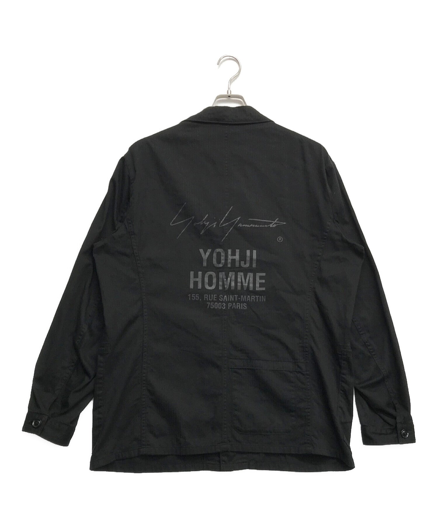 [Pre-owned] Yohji Yamamoto pour homme Staff Print Work Shirt Jacket Jacket  HK-Y99-004