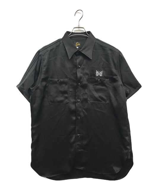 [Pre-owned] Needles S/S Work Shirt Poly Sateen Work Shirt Poly Satin Shirt Short Sleeve Shirt OT1660