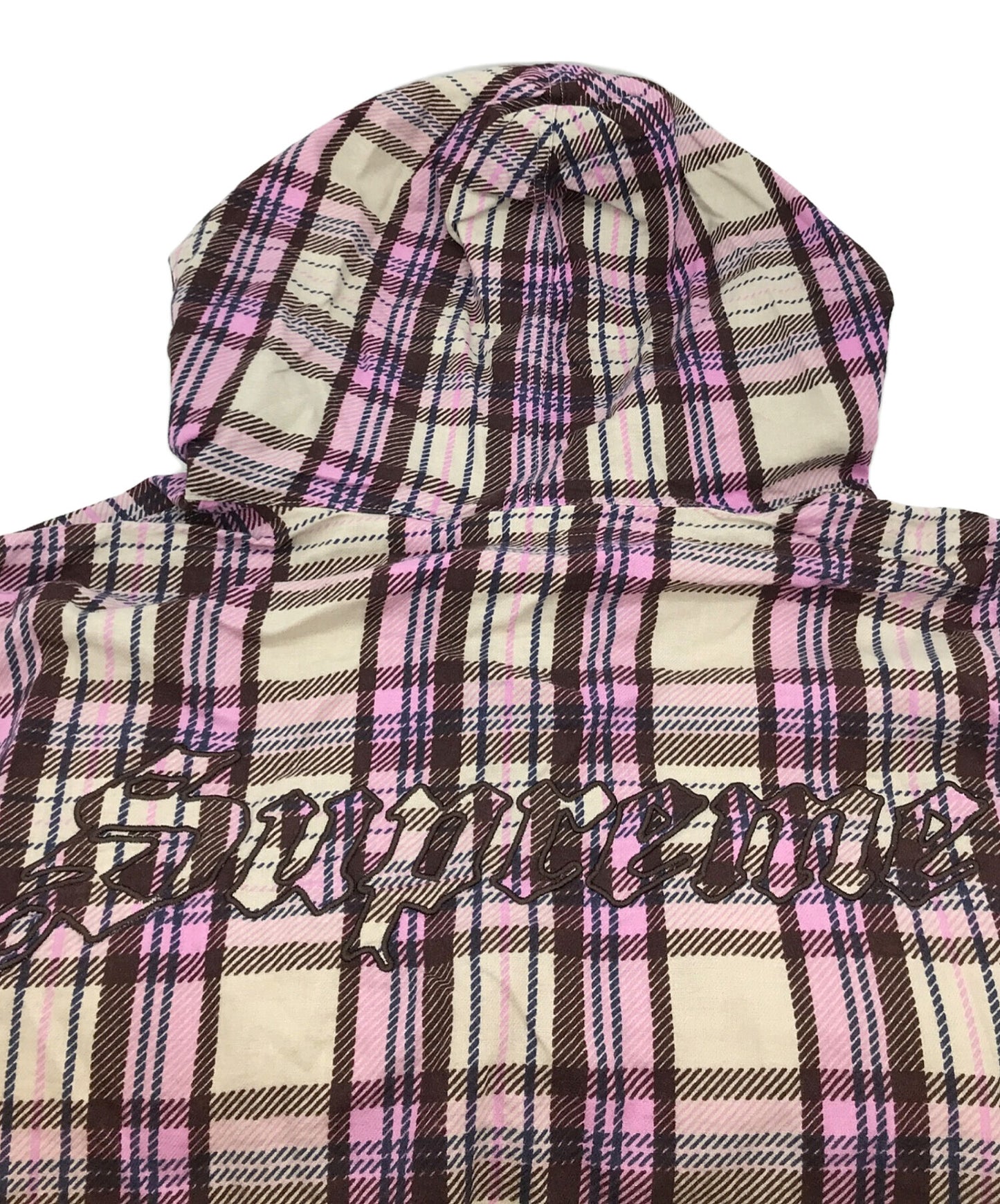 [Pre-owned] SUPREME Printed Hooded Flannel Shirt Long Sleeve Shirt Shirt