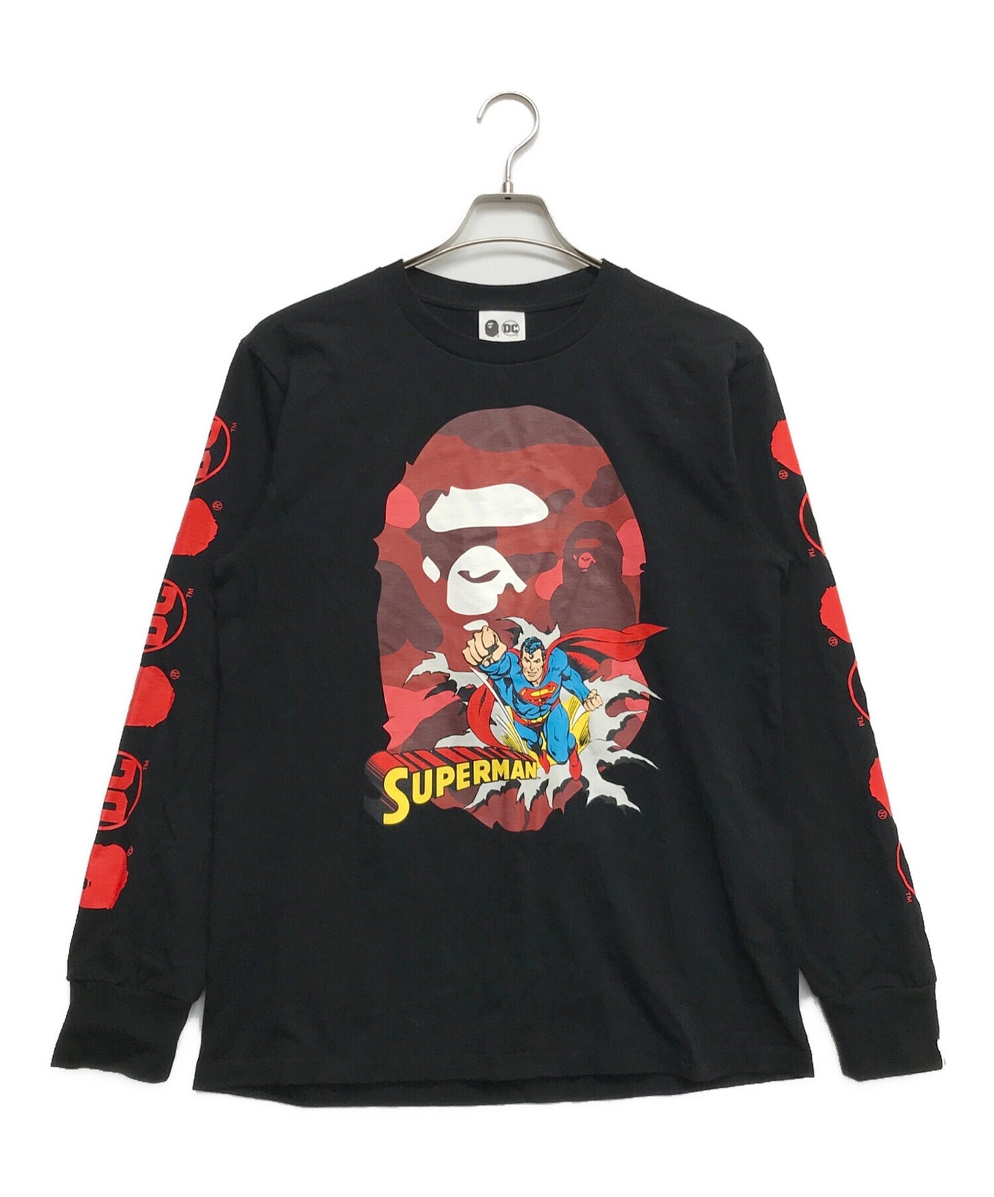 [Pre-owned] A BATHING APE SUPERMAN LONG SLEEVE TEE Long Sleeve Cut and Sewn Long T 001lth231902x