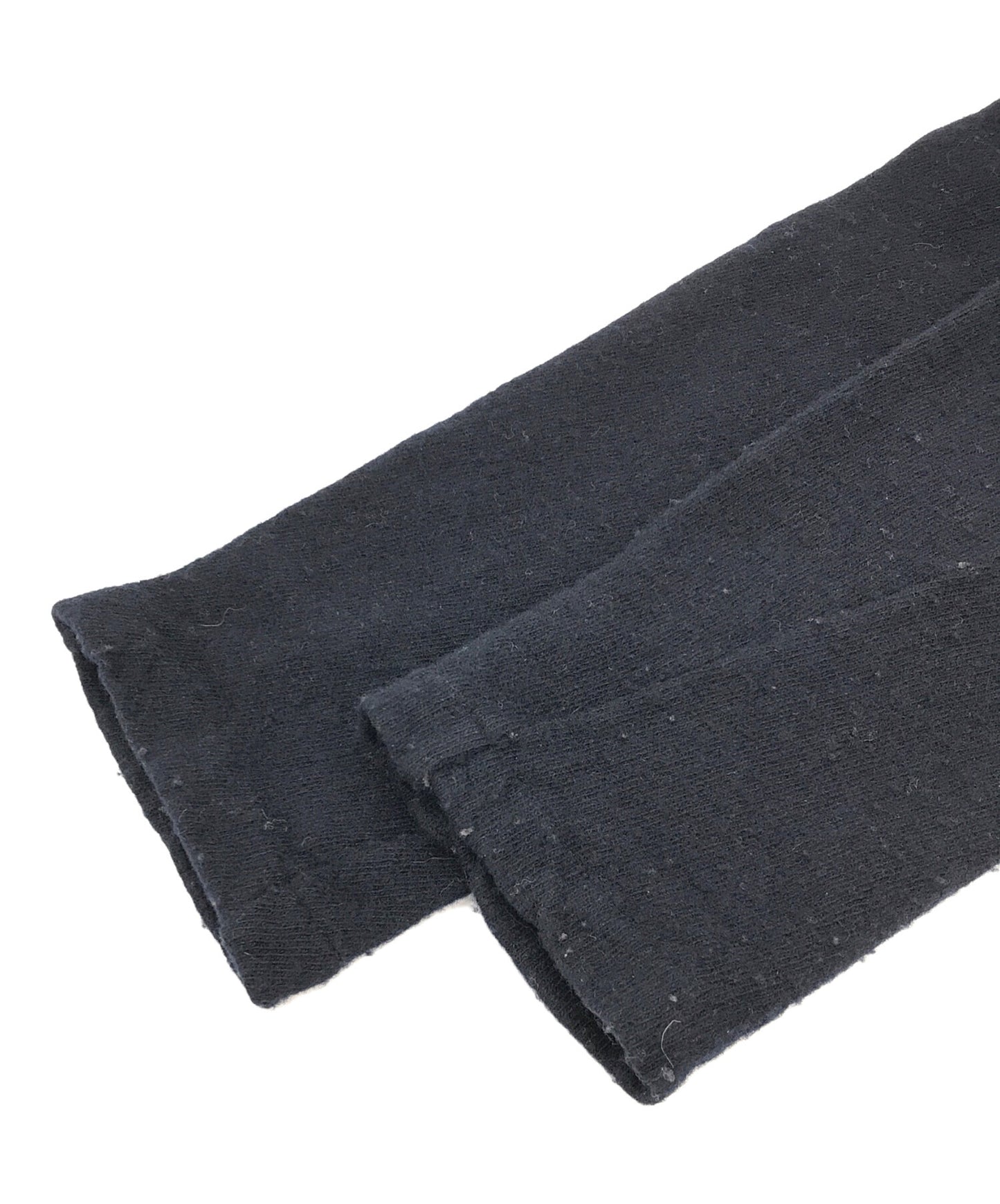 [Pre-owned] COMME des GARCONS HOMME PLUS Woolen Shrunken Reversed Logo Zip Knit Knit Hoodie PT040440