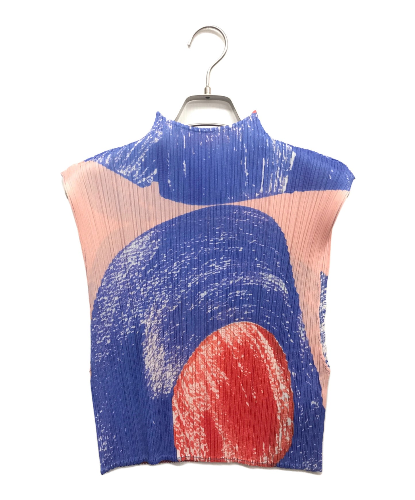 [Pre-owned] PLEATS PLEASE Sleeveless pleated blouse with all-over pattern PP51JK681