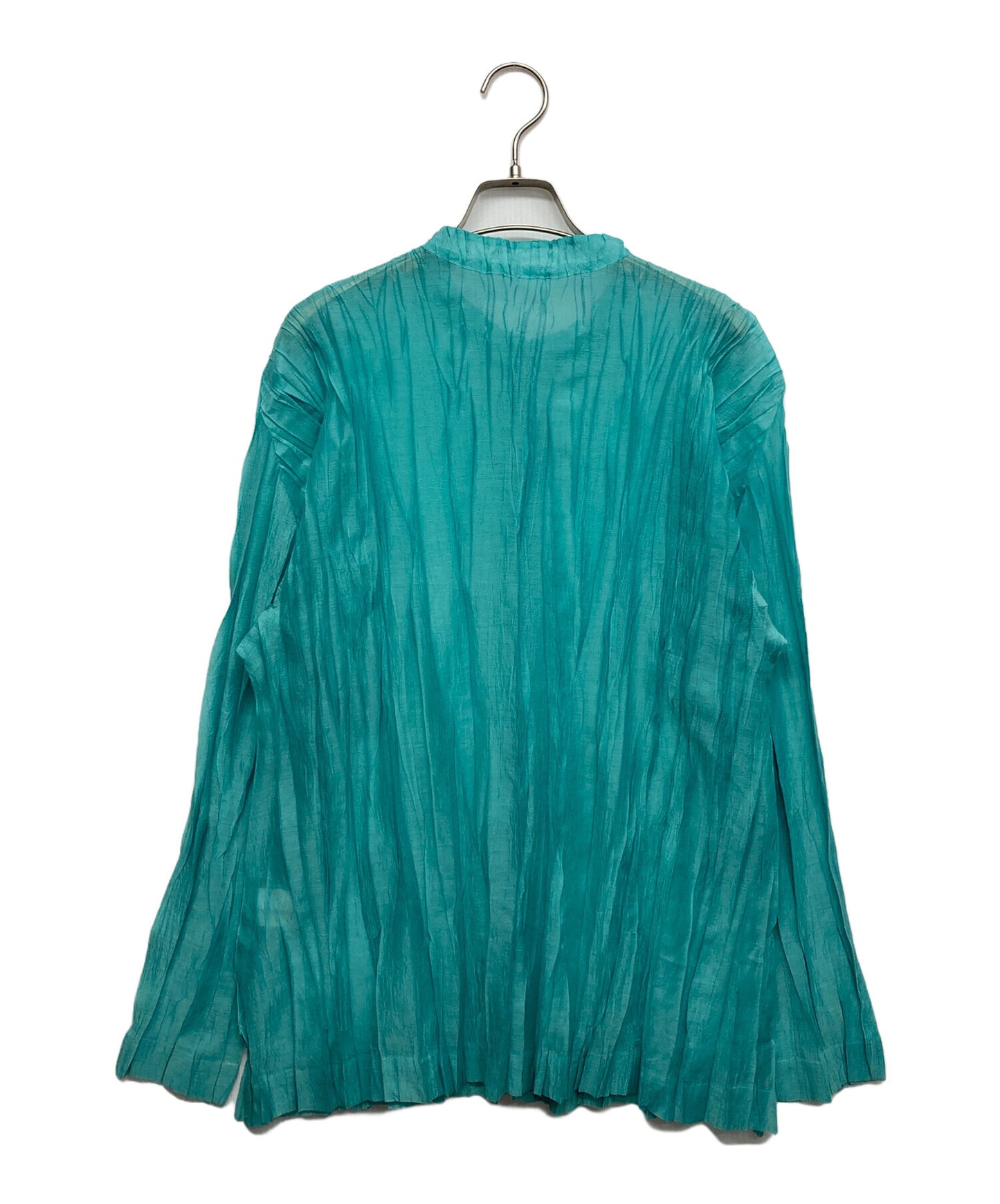 [Pre-owned] PLEATS PLEASE Sheer Pleated Blouse Long Sleeve Blouse Long Sleeve Blouse PP51FO222
