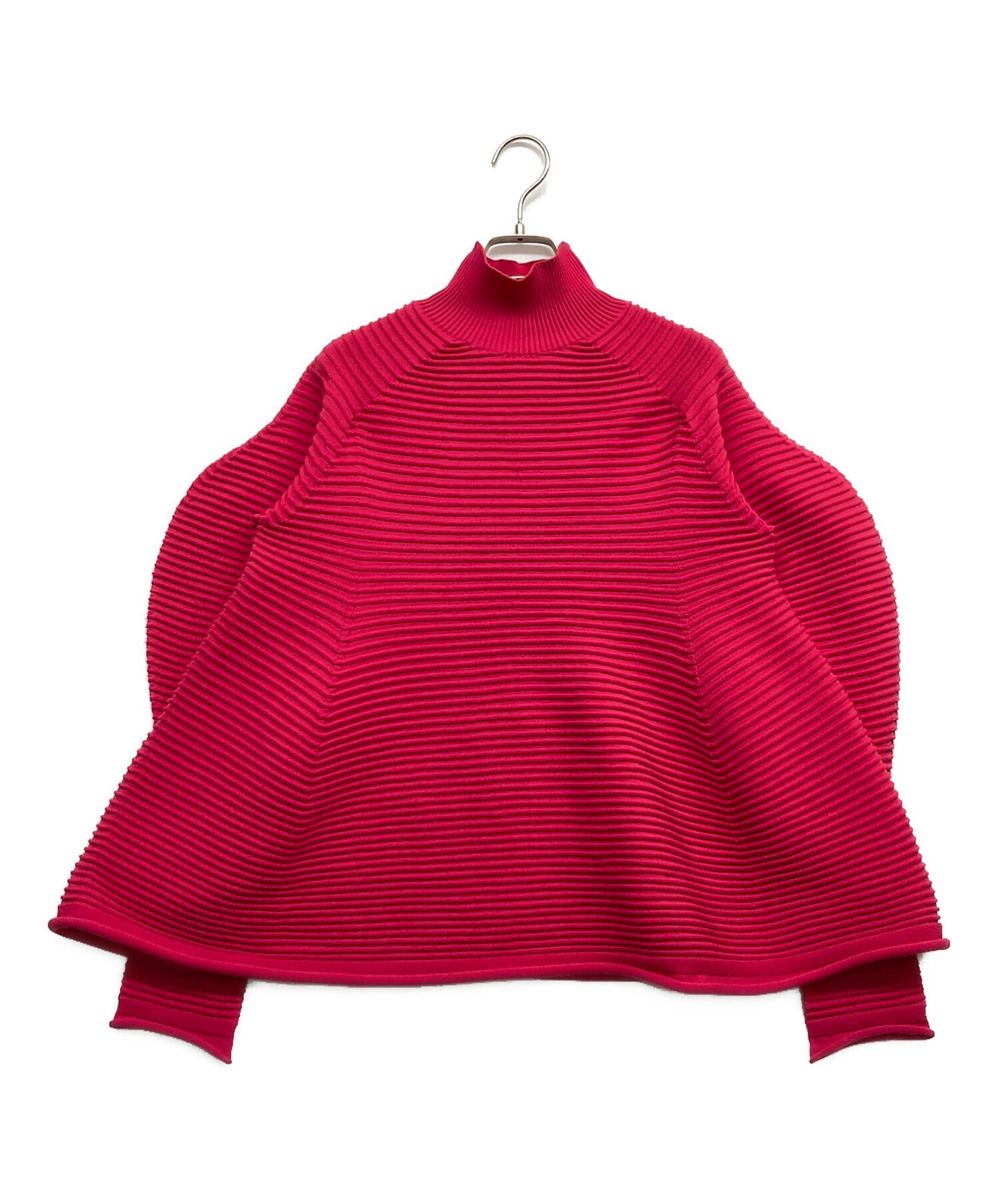 [Pre-owned] PLEATS PLEASE POWAN KNIT Modified High Neck Striped Knitwear Knit PP43KK811