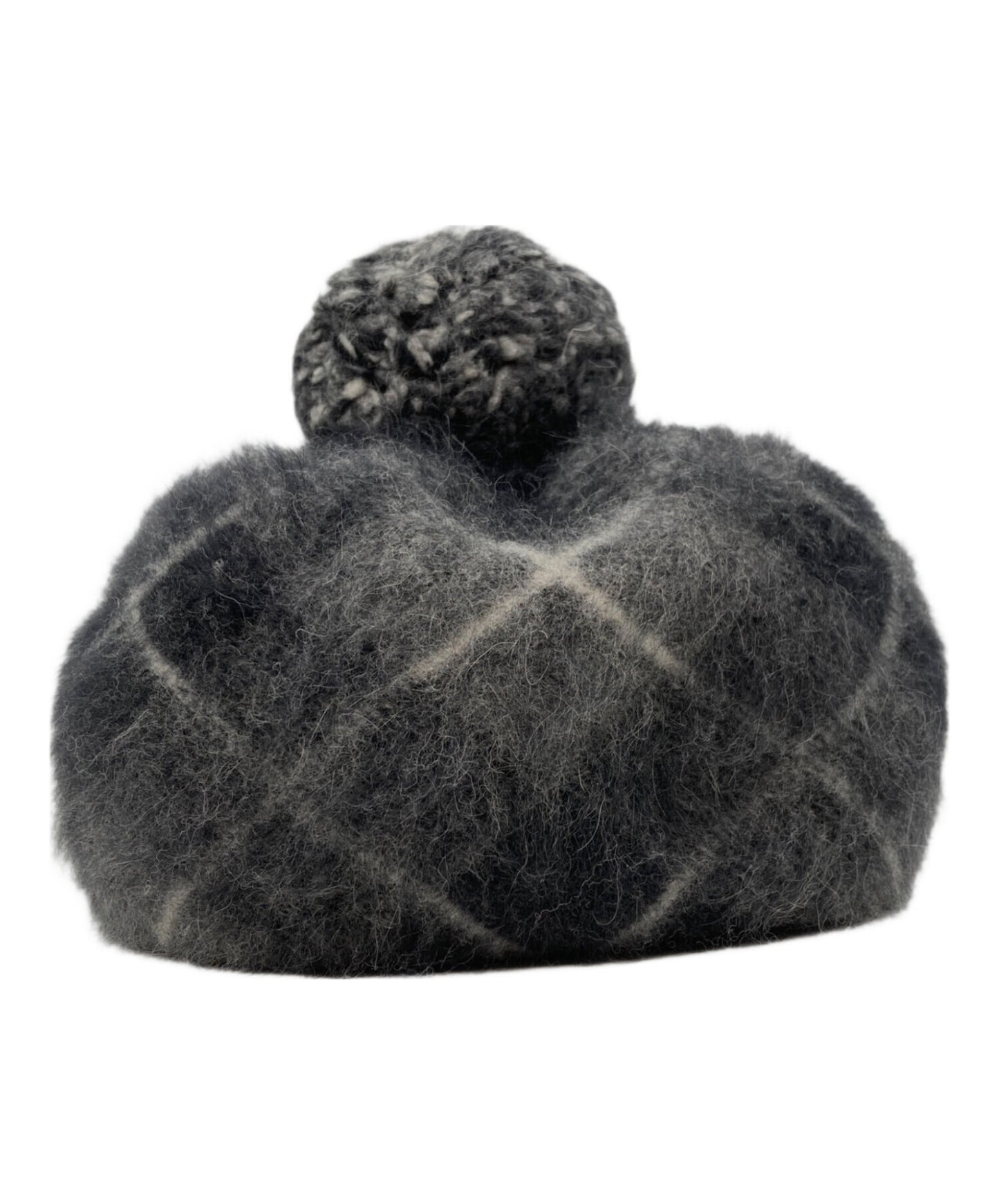 [Pre-owned] Vivienne Westwood Angora Wool Checkered Knit Beret, Checkered Knit Beret, Knit Beret, Beret, Hat, Knit Hat