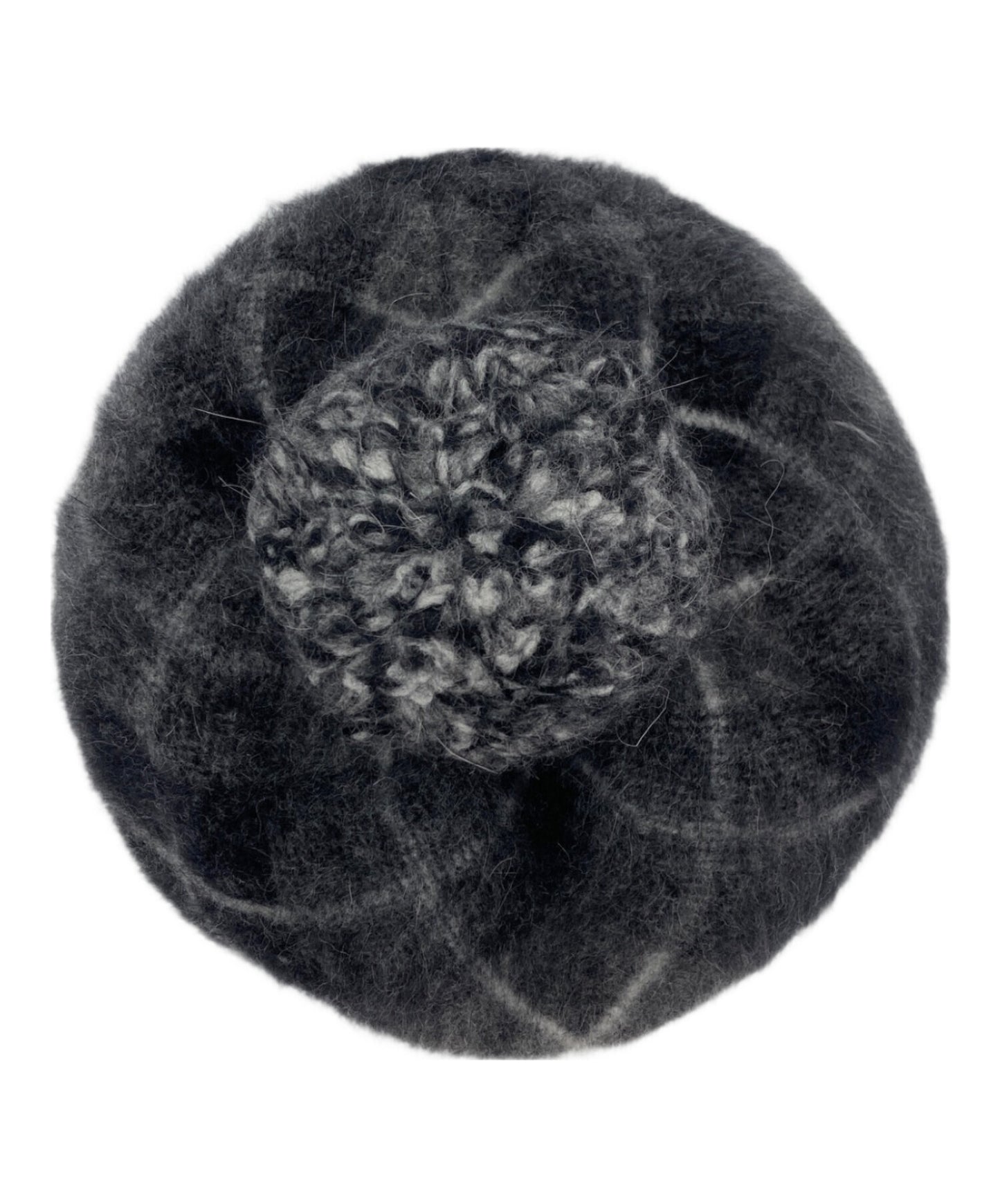 [Pre-owned] Vivienne Westwood Angora Wool Checkered Knit Beret, Checkered Knit Beret, Knit Beret, Beret, Hat, Knit Hat