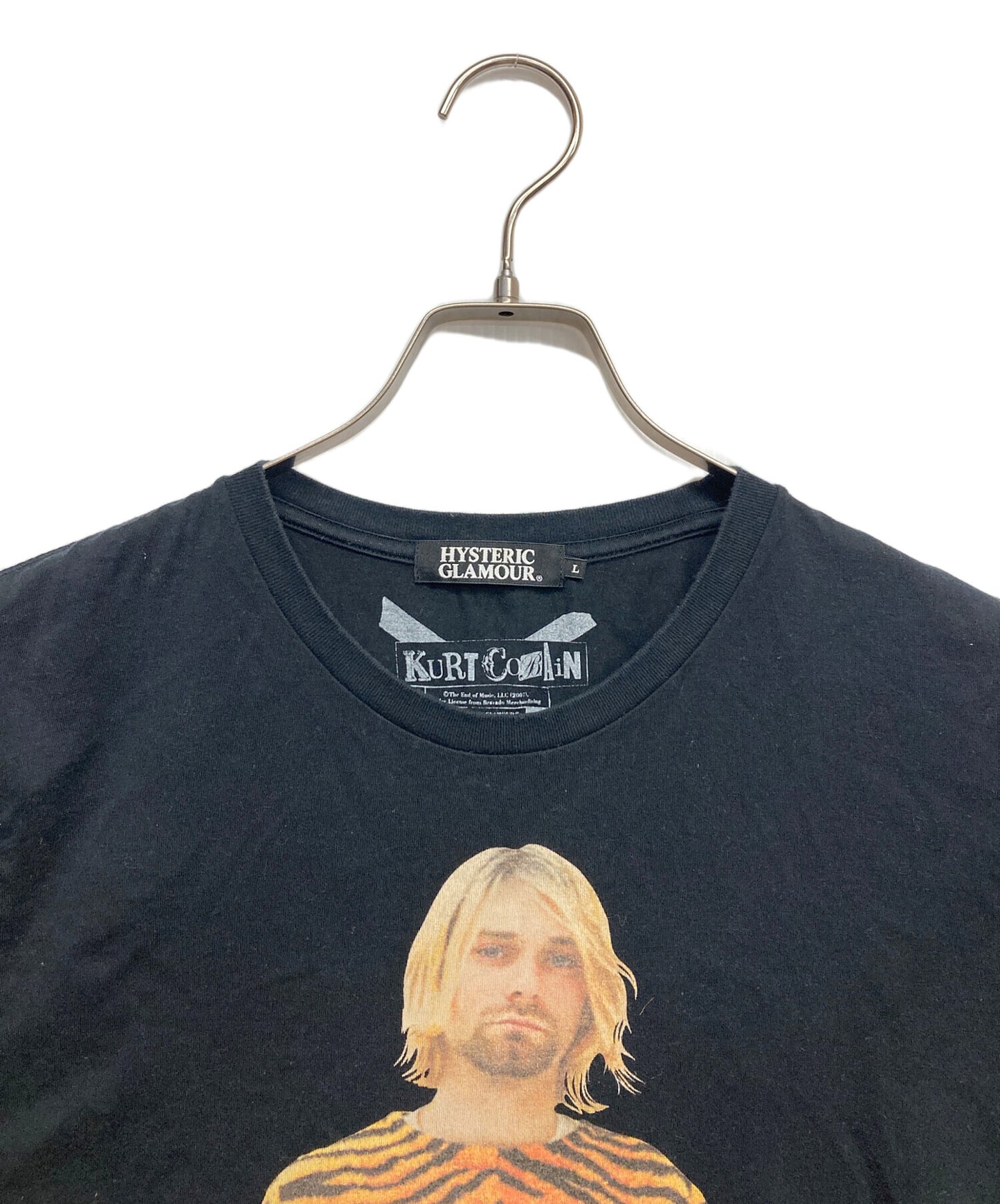 [Pre-owned] Hysteric Glamour Kurt Cobain Double-Sided Print T-Shirt, Short-Sleeve T-Shirt, Knit Top, Knit Top 4CT-5193