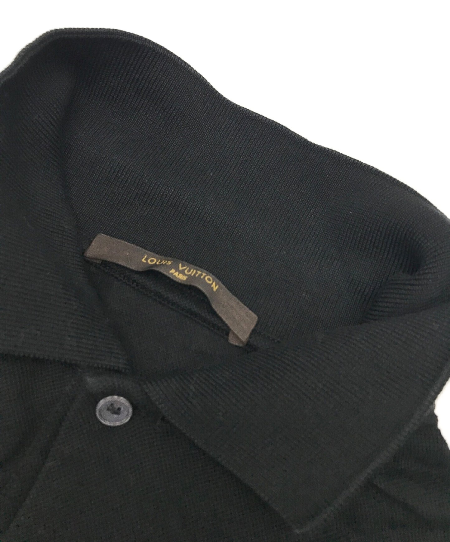 [Pre-owned] LOUIS VUITTON Monogram embroidered polo shirt, half button, henley neck, dress/ RM162Q JEA HAJR32
