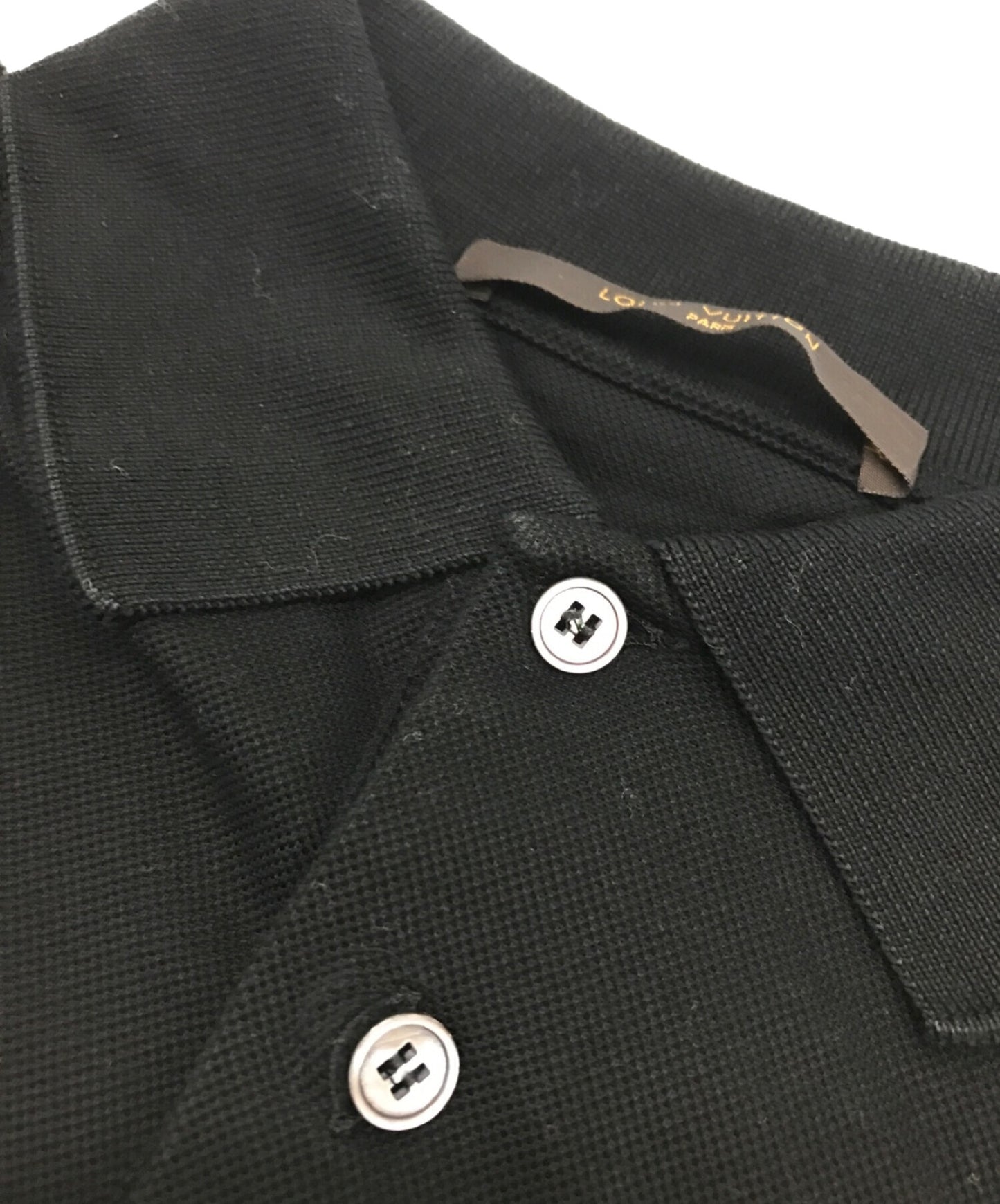 [Pre-owned] LOUIS VUITTON Monogram embroidered polo shirt, half button, henley neck, dress/ RM162Q JEA HAJR32