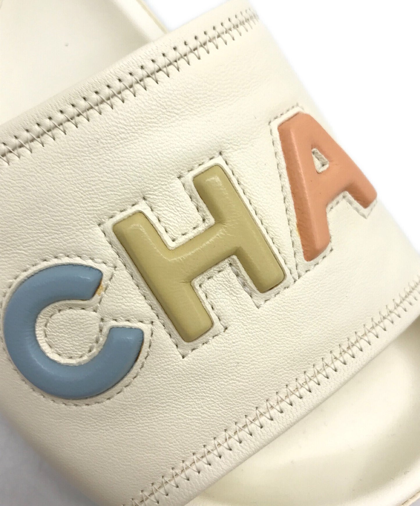 [Pre-owned] CHANEL Leather multicolor logo sandals / logo / leather / popular / standard G38933