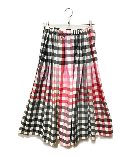 [Pre-owned] tricot COMME des GARCONS Check Pleated Switched Skirt TC-S016