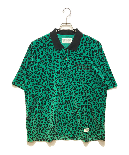 [Pre-owned] WACKO MARIA Blended velour leopard polo shirt