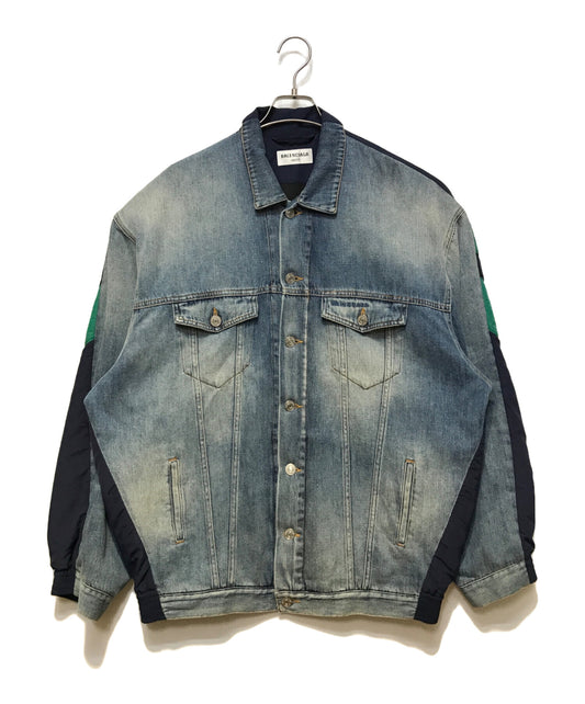 [Pre-owned] BALENCIAGA Sporty B Tracksuit Denim Jacket 678344