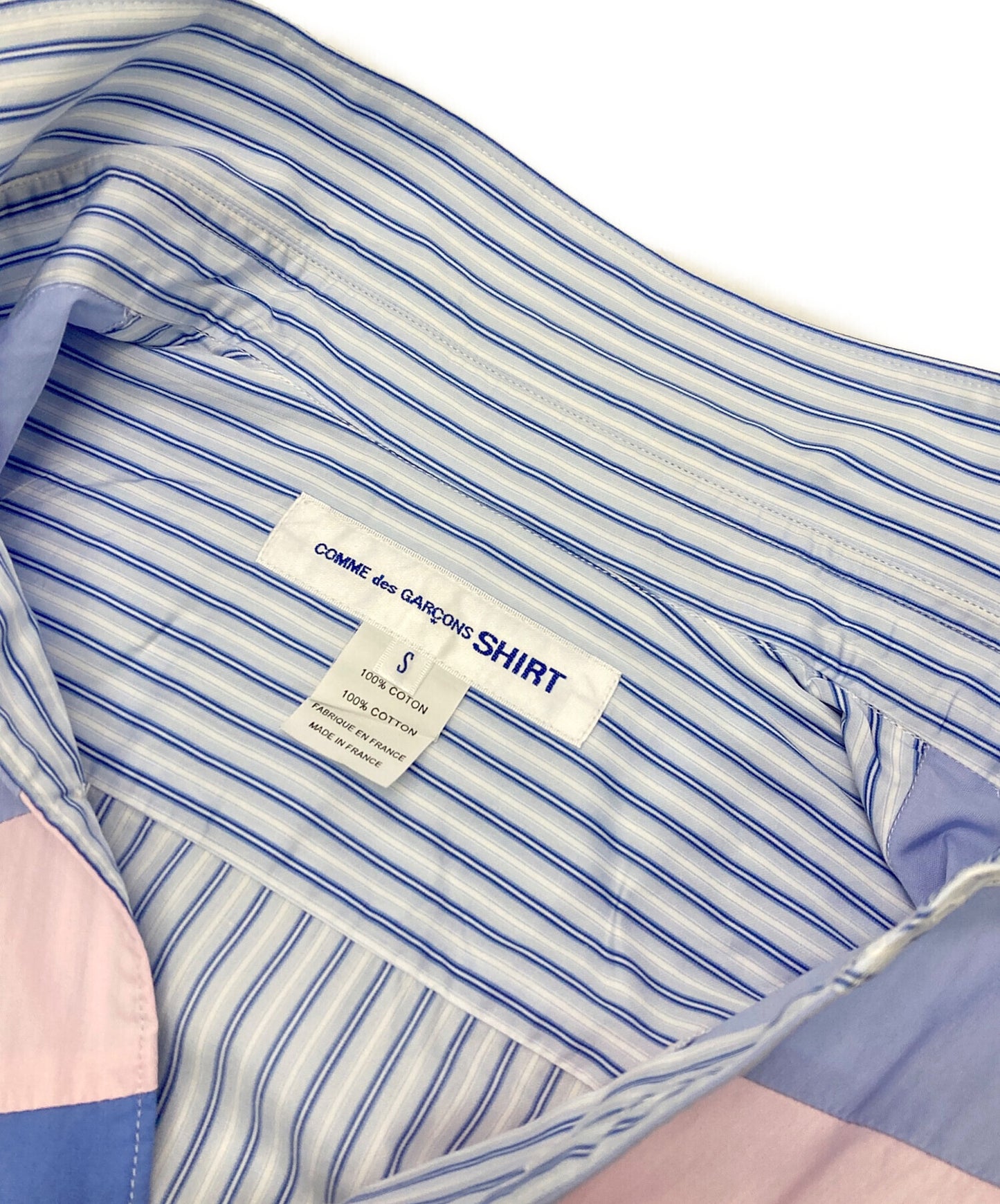 [Pre-owned] COMME des GARCONS SHIRT Patchwork stripe shirt S28060