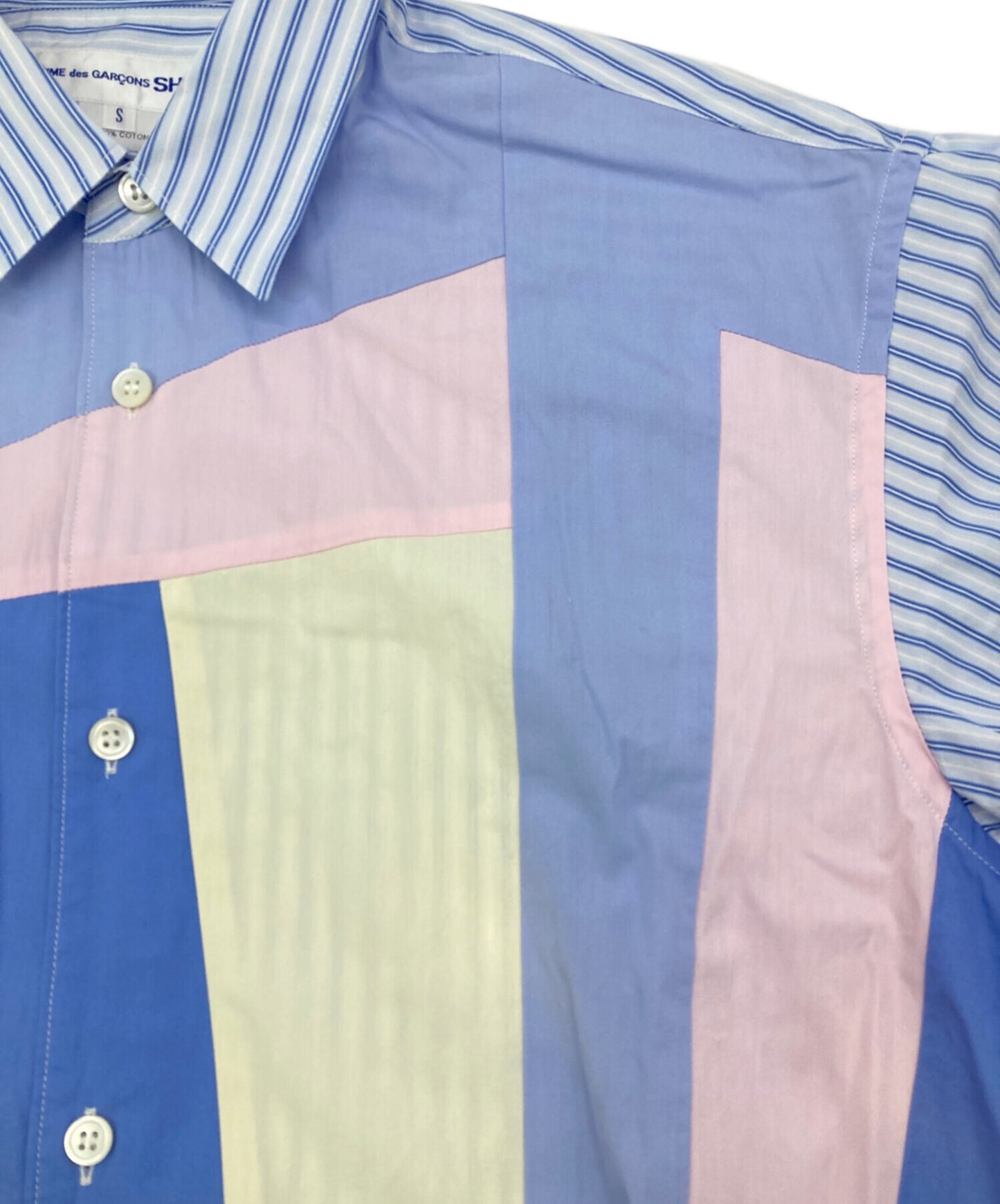 [Pre-owned] COMME des GARCONS SHIRT Patchwork stripe shirt S28060
