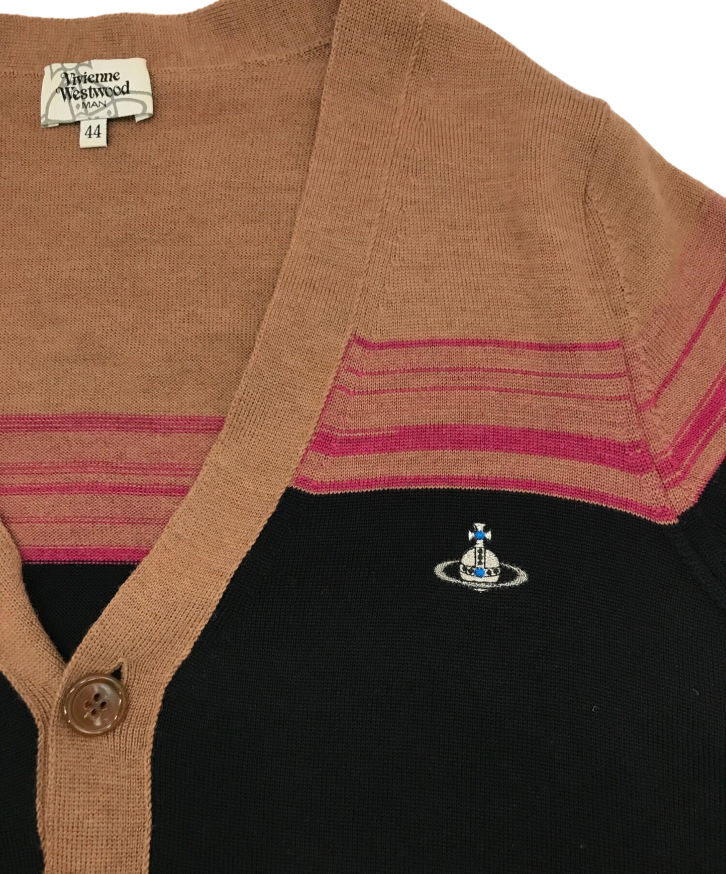 [Pre-owned] Vivienne Westwood man One Point Orb V-Neck Cardigan 4145-6104