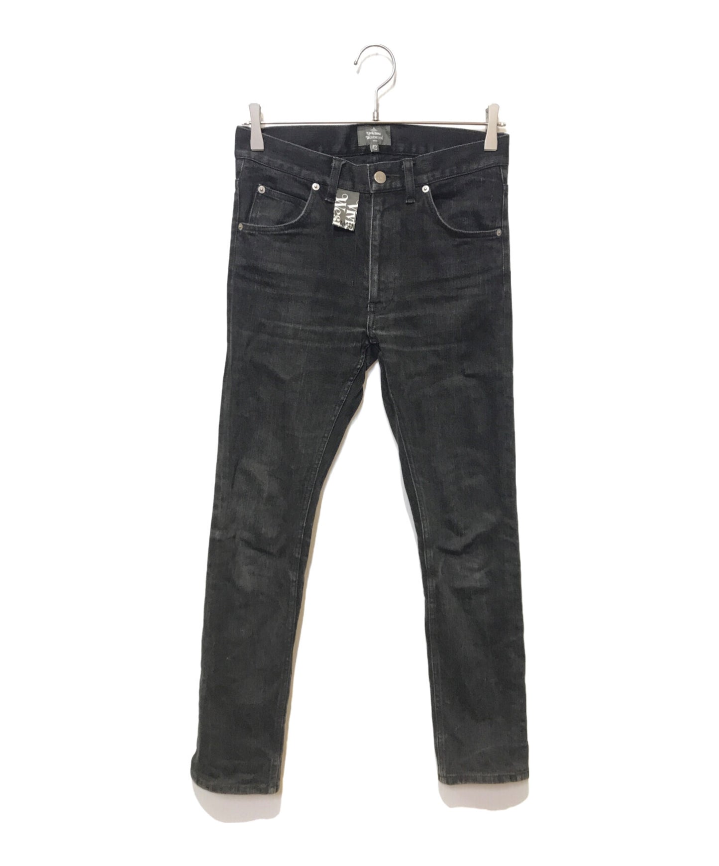 [Pre-owned] Vivienne Westwood man Orb Embroidered Skinny Denim Pants VW-V1-75568