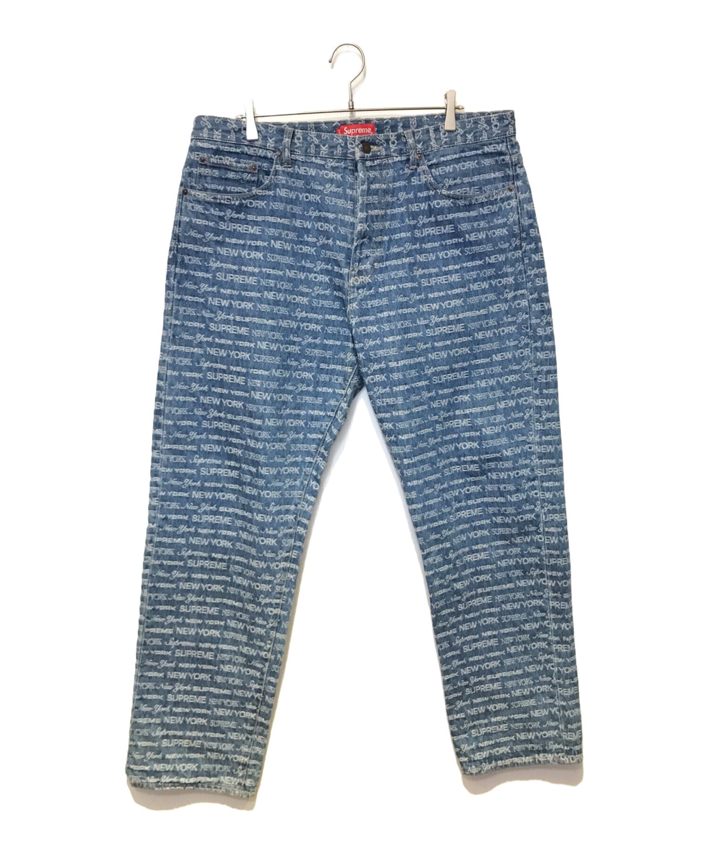 [Pre-owned] SUPREME Multi-type Jacquard Regular Denim Pants