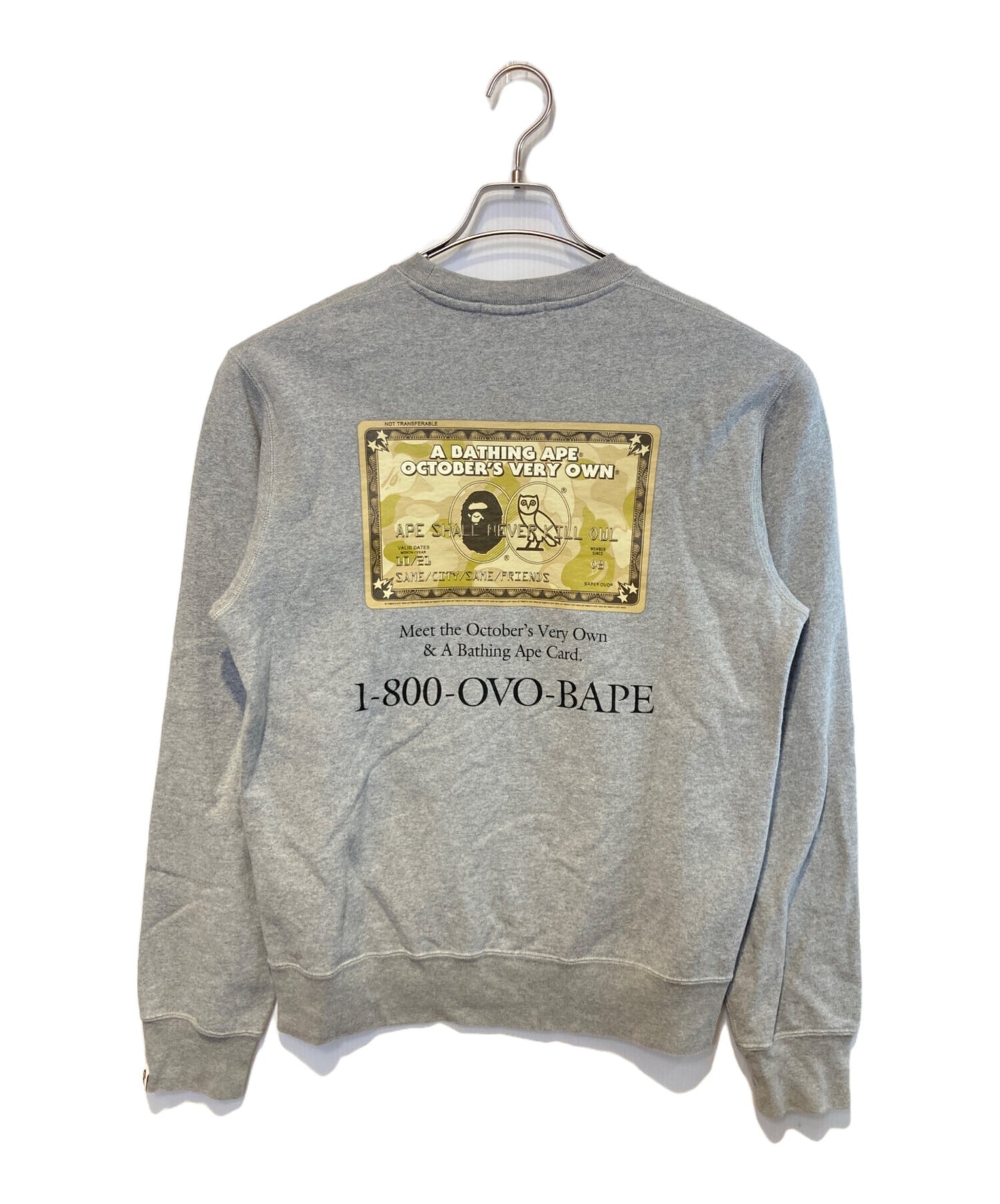 [Pre-owned] A BATHING APE OVO CARD CREWNECK (crew neck sweatshirt) 001SWH731902C