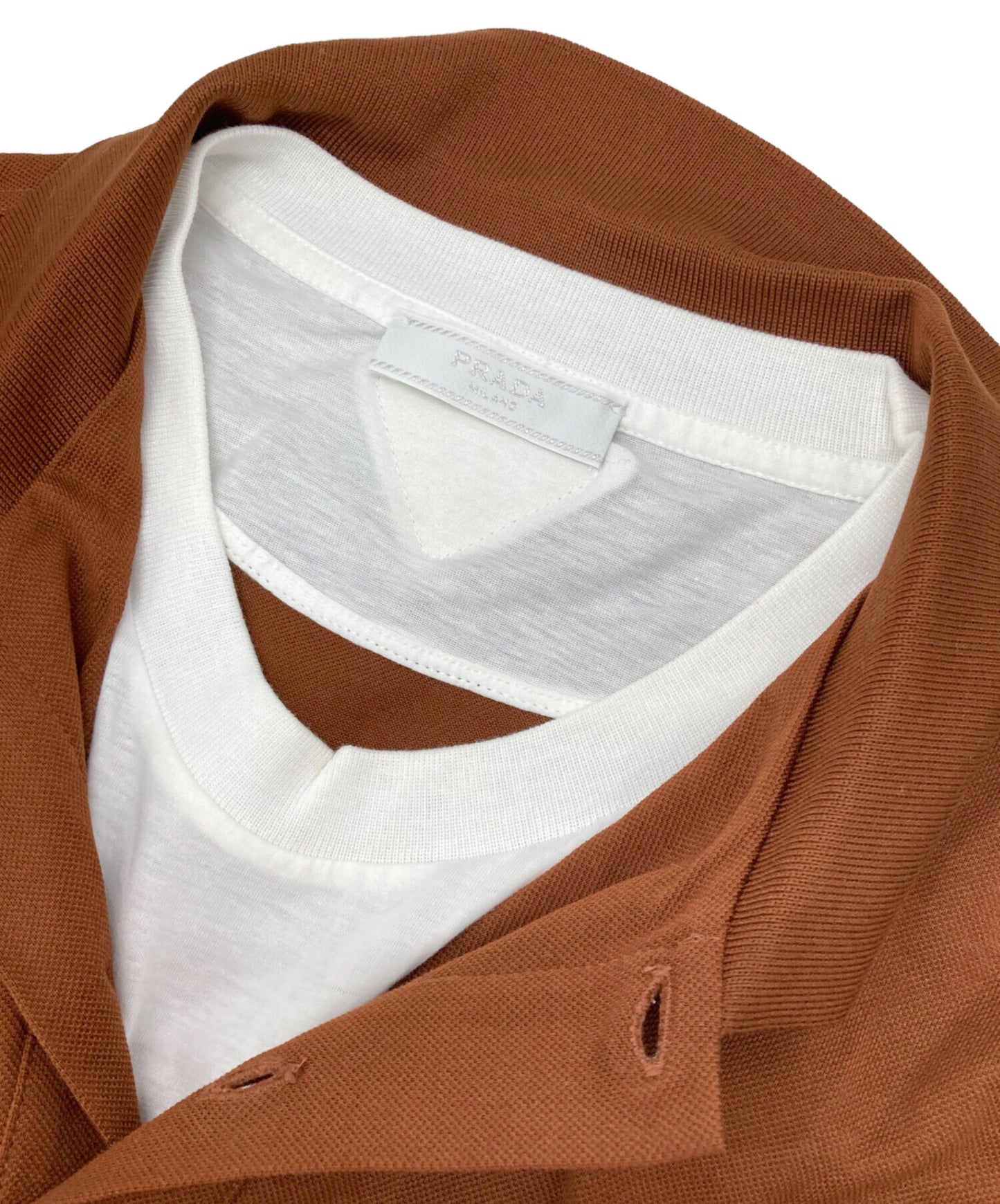 [Pre-owned] PRADA layered polo shirt UJN911.