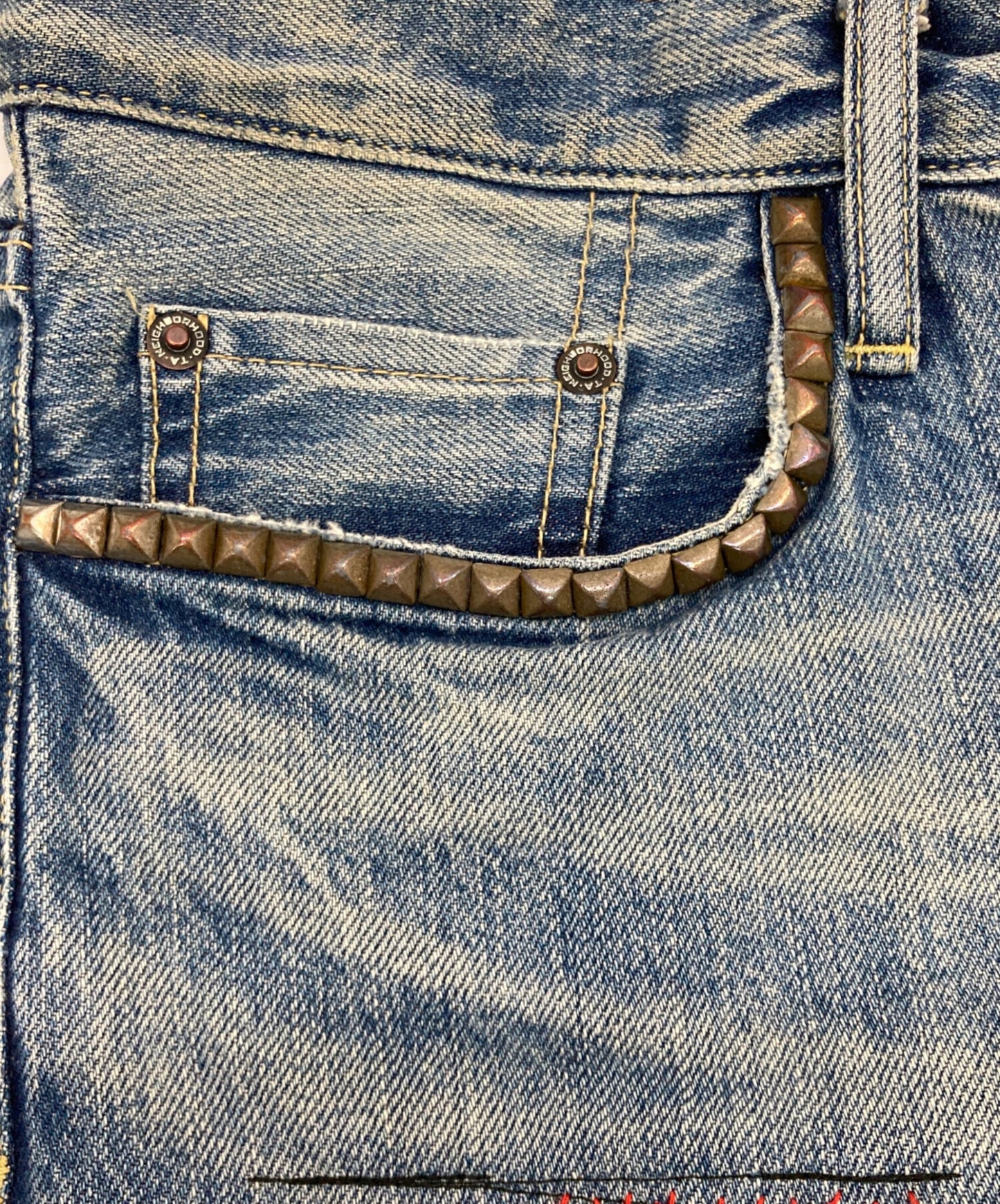 [Pre-owned] Hysteric Glamour Crash Repair Studded Denim Pants 0253AP19