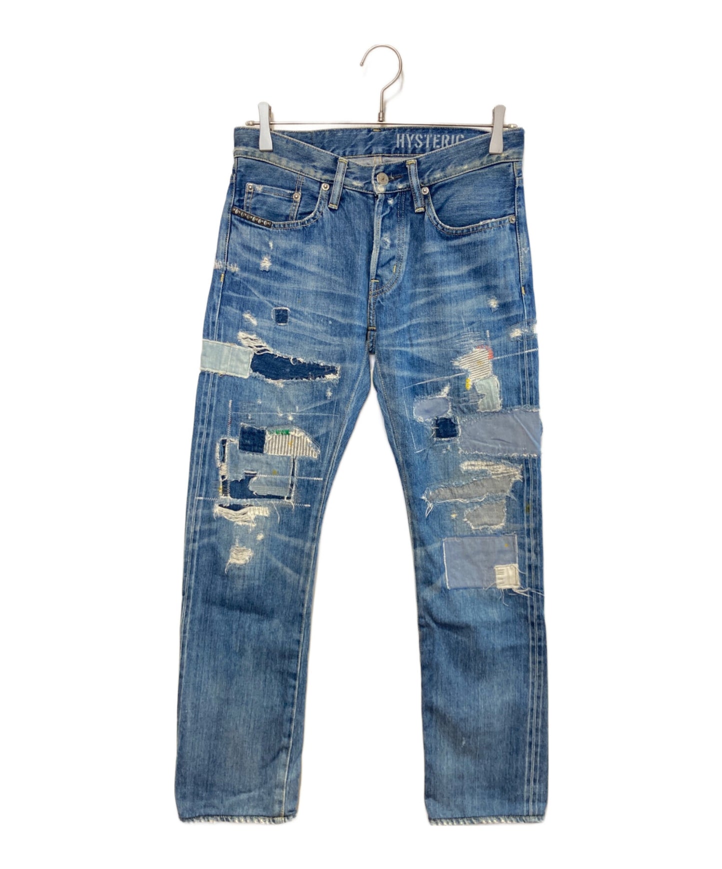 [Pre-owned] Hysteric Glamour Crash Repair Denim Pants 0243AP06