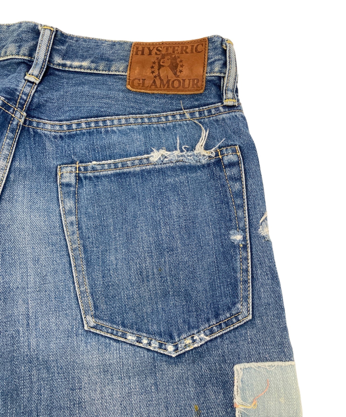 [Pre-owned] Hysteric Glamour Crash Repair Denim Pants 0243AP06