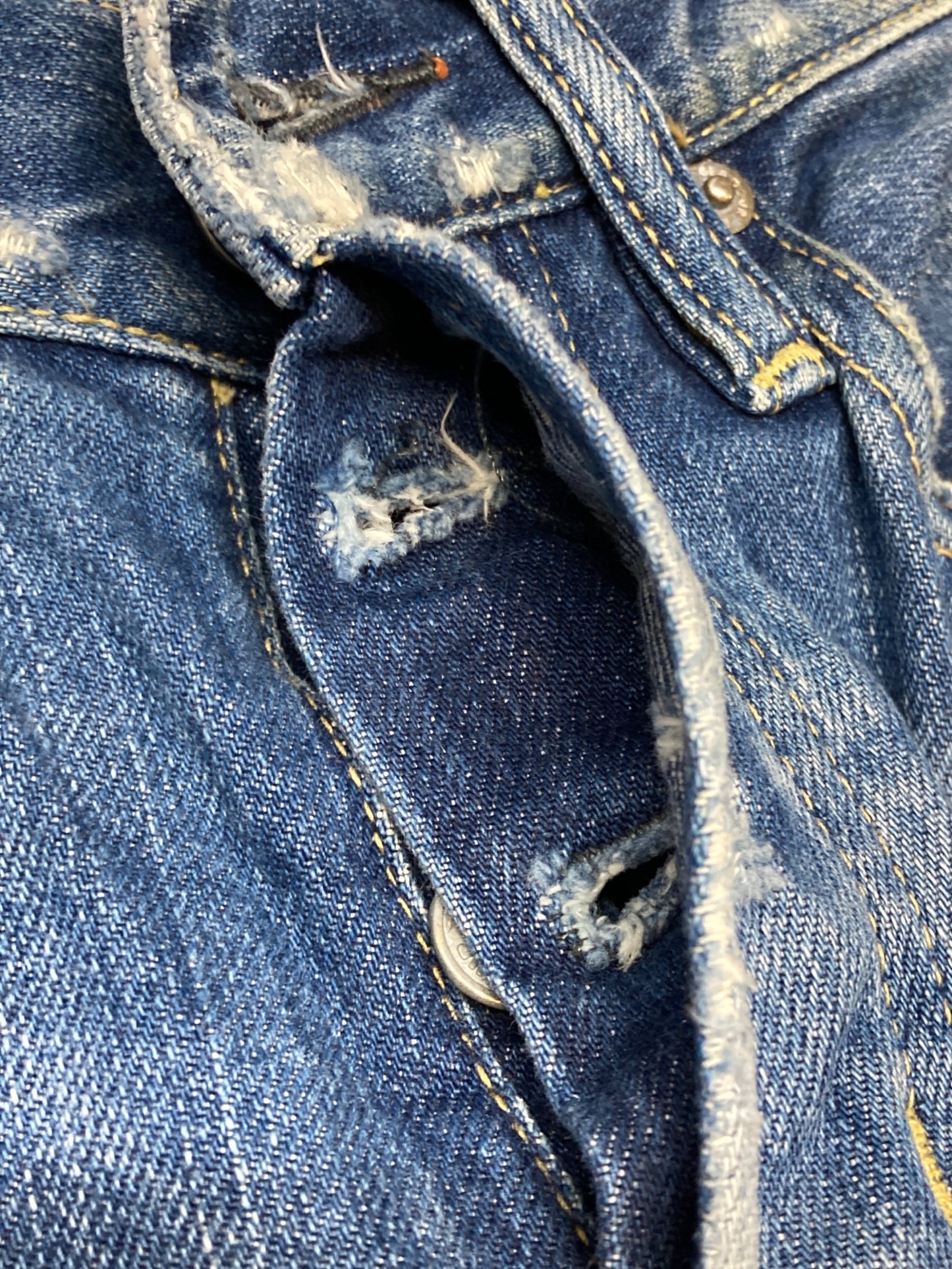 [Pre-owned] Hysteric Glamour Crash Repair Denim Pants 0243AP06