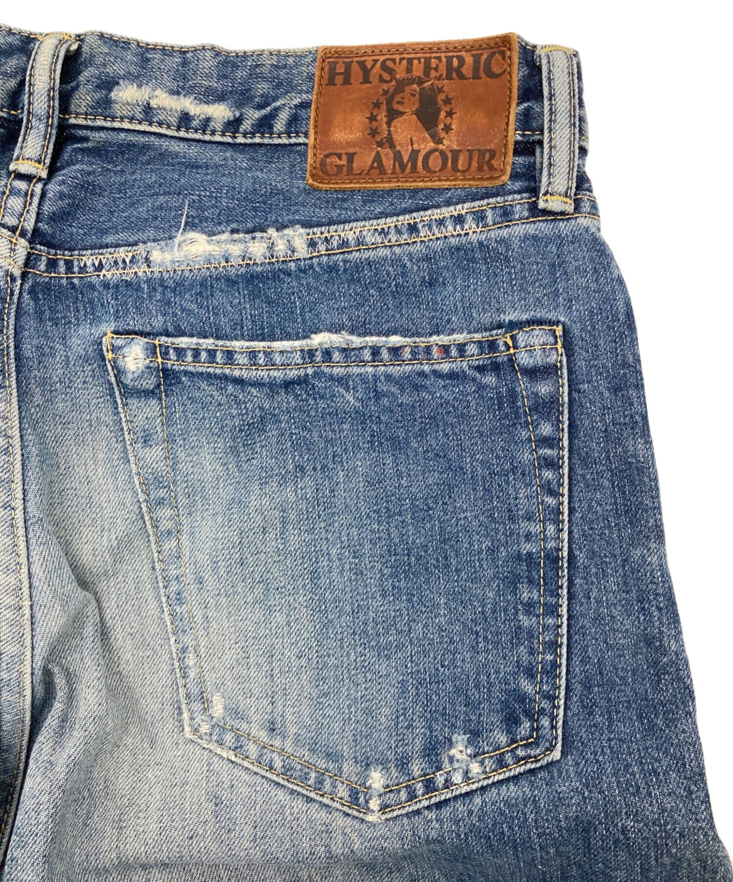 [Pre-owned] Hysteric Glamour Crash Repair Denim Pants 0242AP03